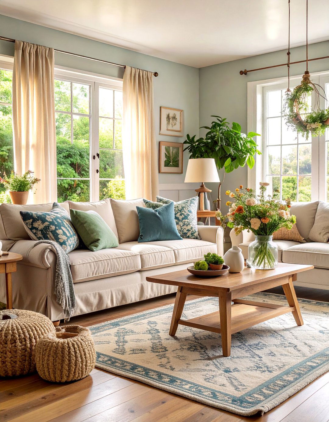 Cottage Core Grey and Beige Living Room - 25 Grey and Beige Living Room Ideas