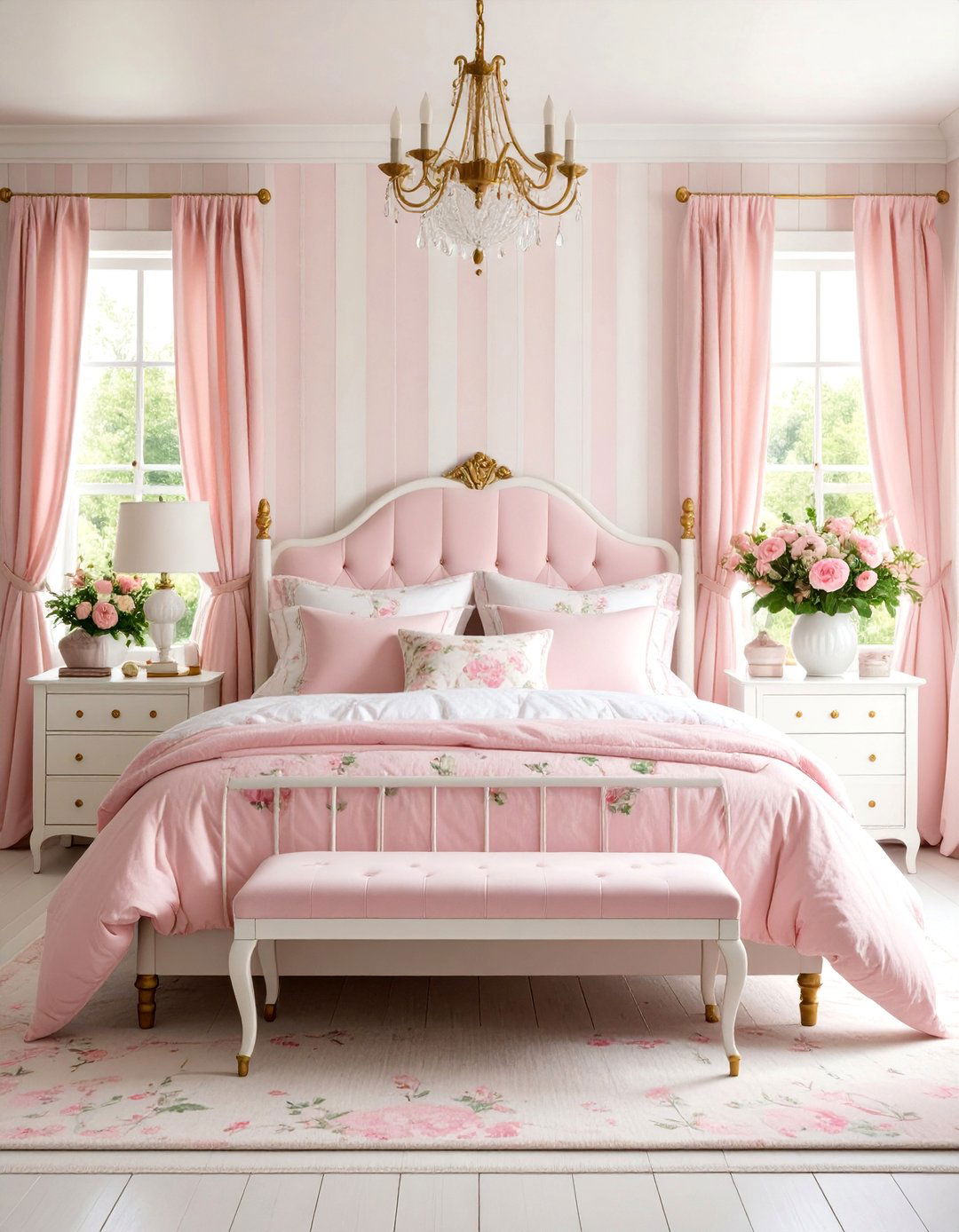 Cottage Core Pink and Gold Hideaway - 25 Pink and Gold Bedroom Ideas