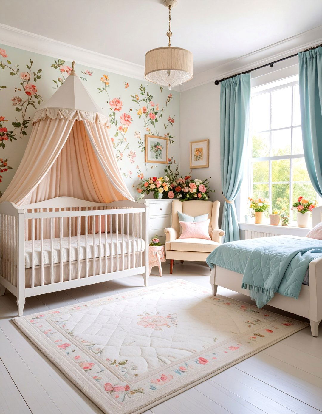 Cottage Garden Nursery with Floral Abundance - 25 Whimsical Nursery Ideas