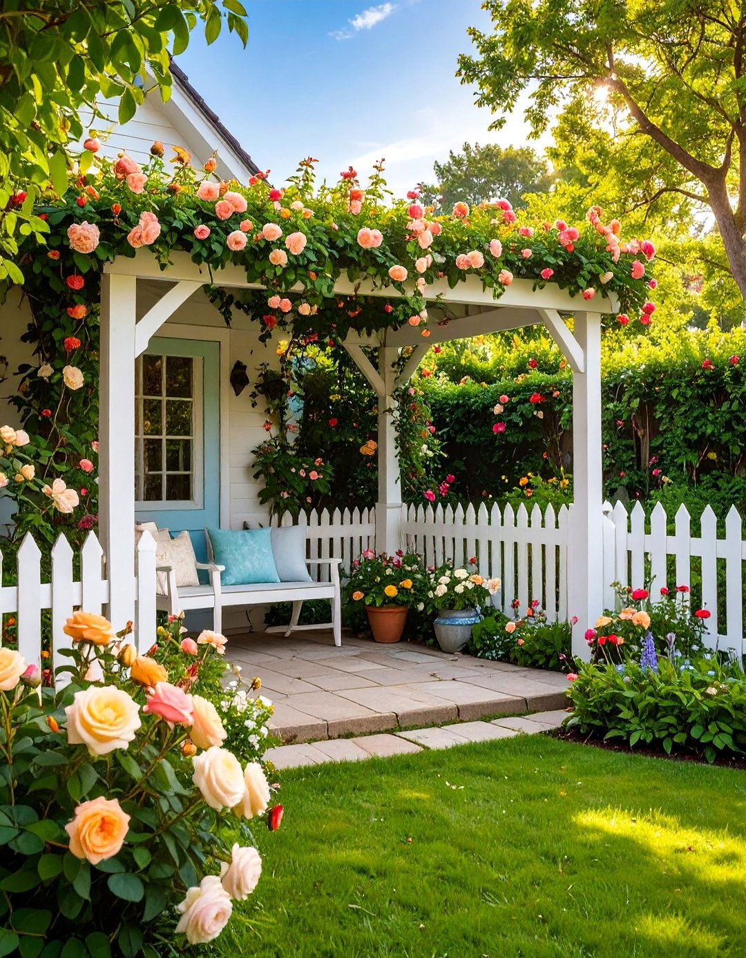 Cottage Garden Romance Catio - 25 Outdoor Catio Ideas