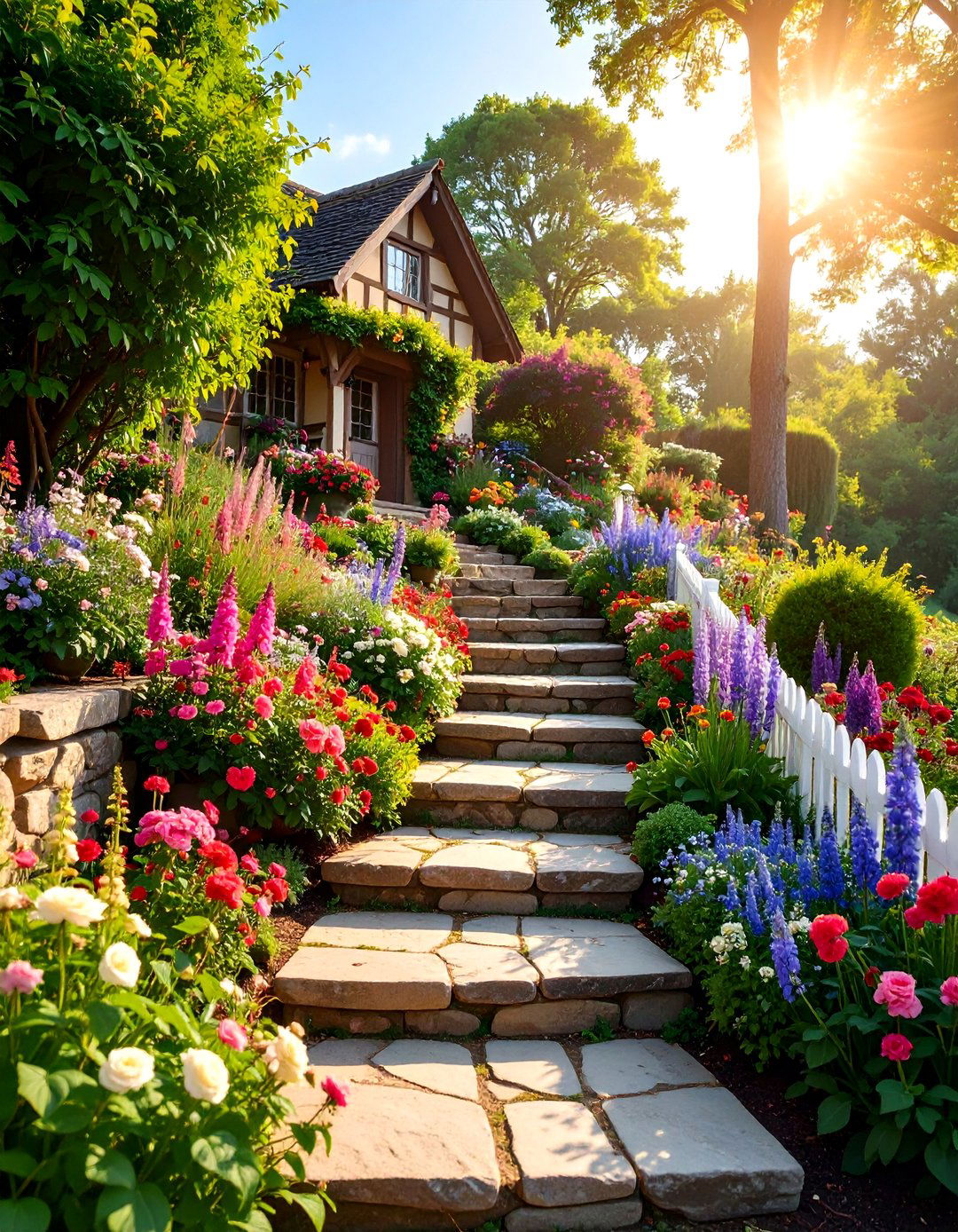 Cottage Garden Slope - 25 Sloping Garden Design Ideas