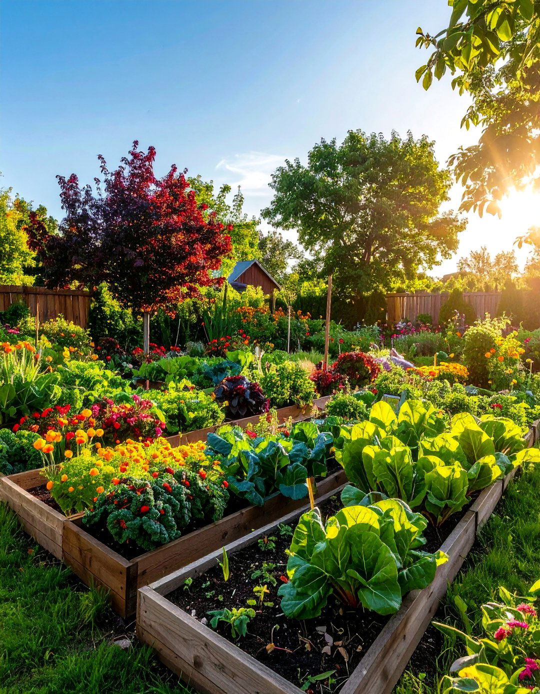 Cottage Garden with Edible Landscaping Integration - 25 Cottage Garden Ideas
