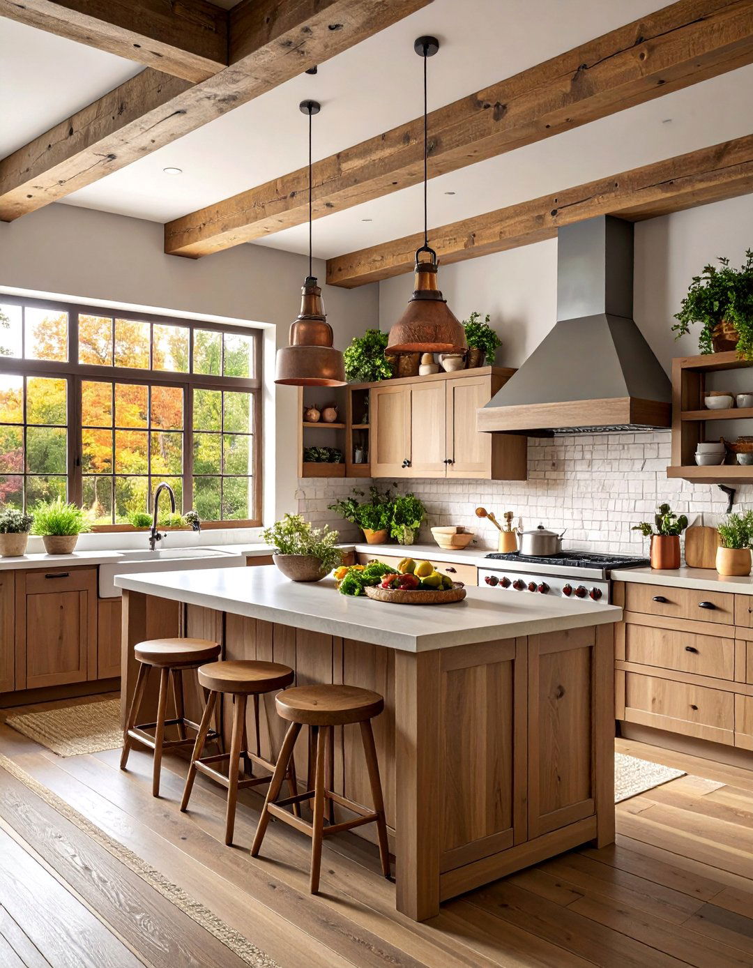 Cottage Kitchen with Mixed Textures and Natural Elements - 25 Cottage Kitchen Ideas