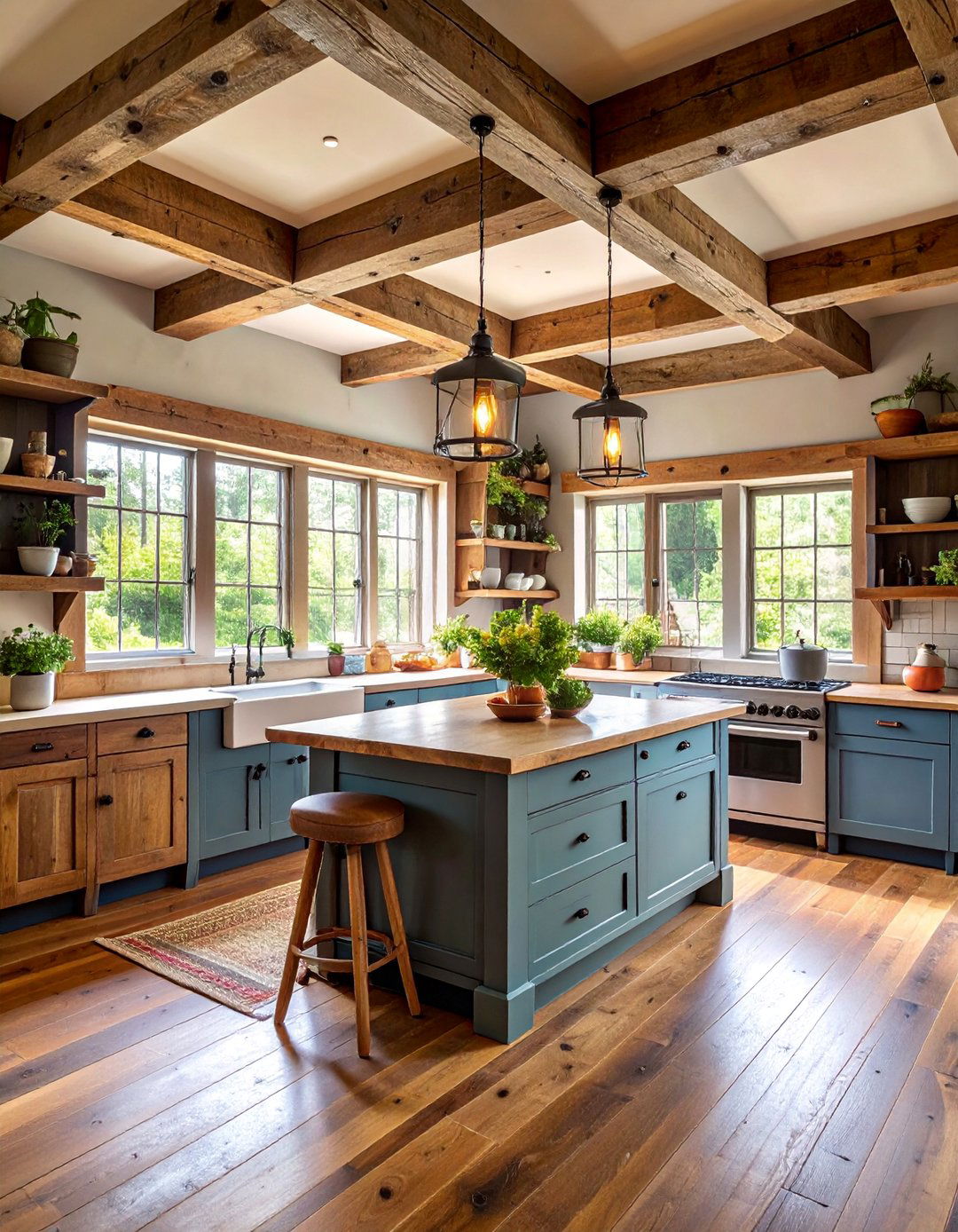 Cottage Kitchen with Salvaged Architectural Elements - 25 Cottage Kitchen Ideas