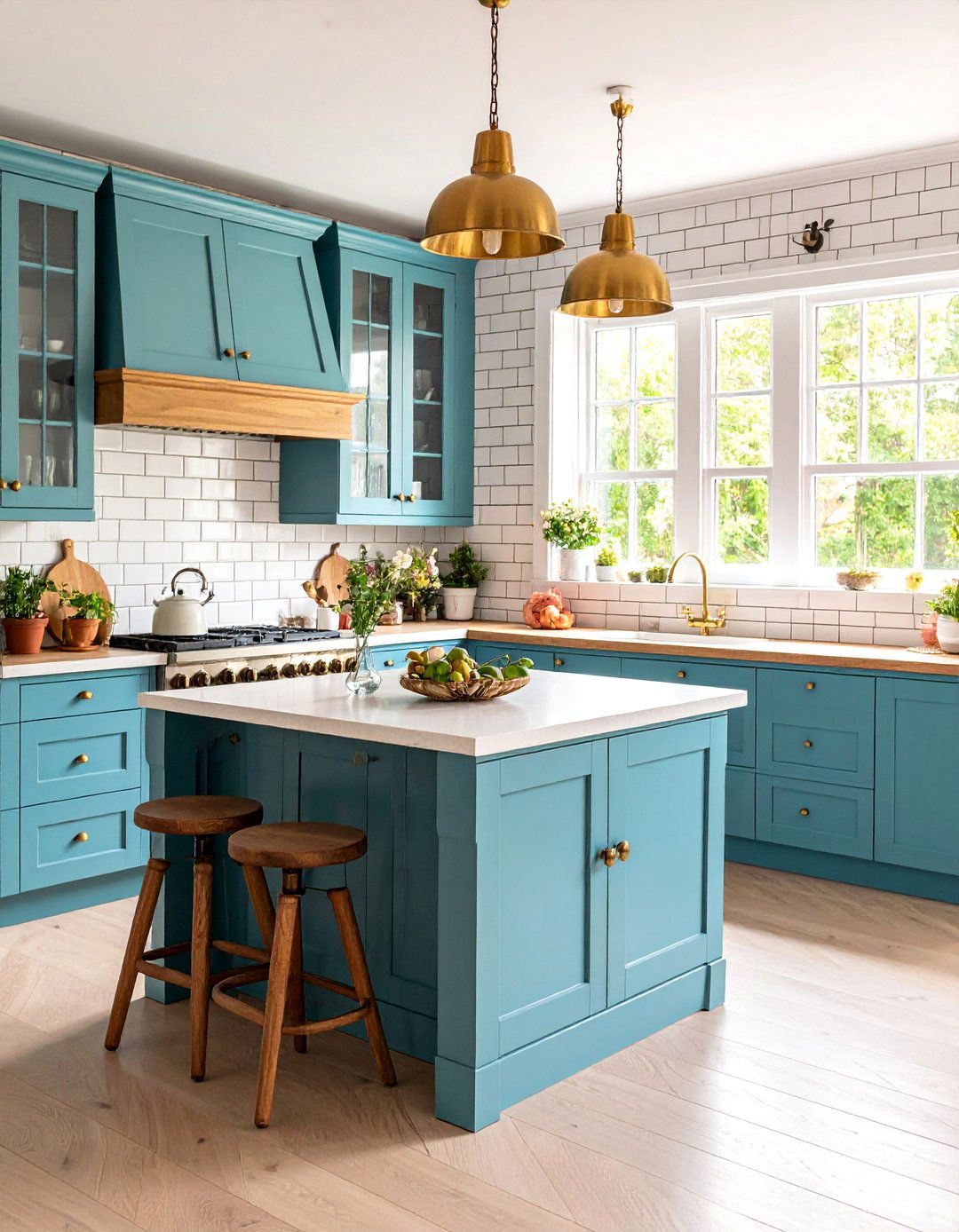 Cottage Kitchen with Subway Tile and Classic Hardware - 25 Cottage Kitchen Ideas