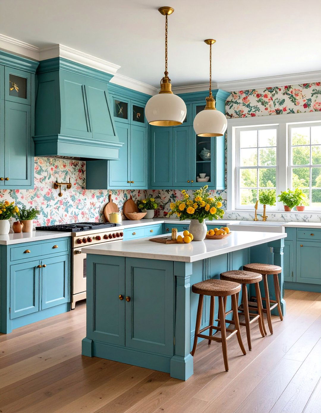 Cottage Kitchen with Wainscoting and Pattern Mixing - 25 Cottage Kitchen Ideas