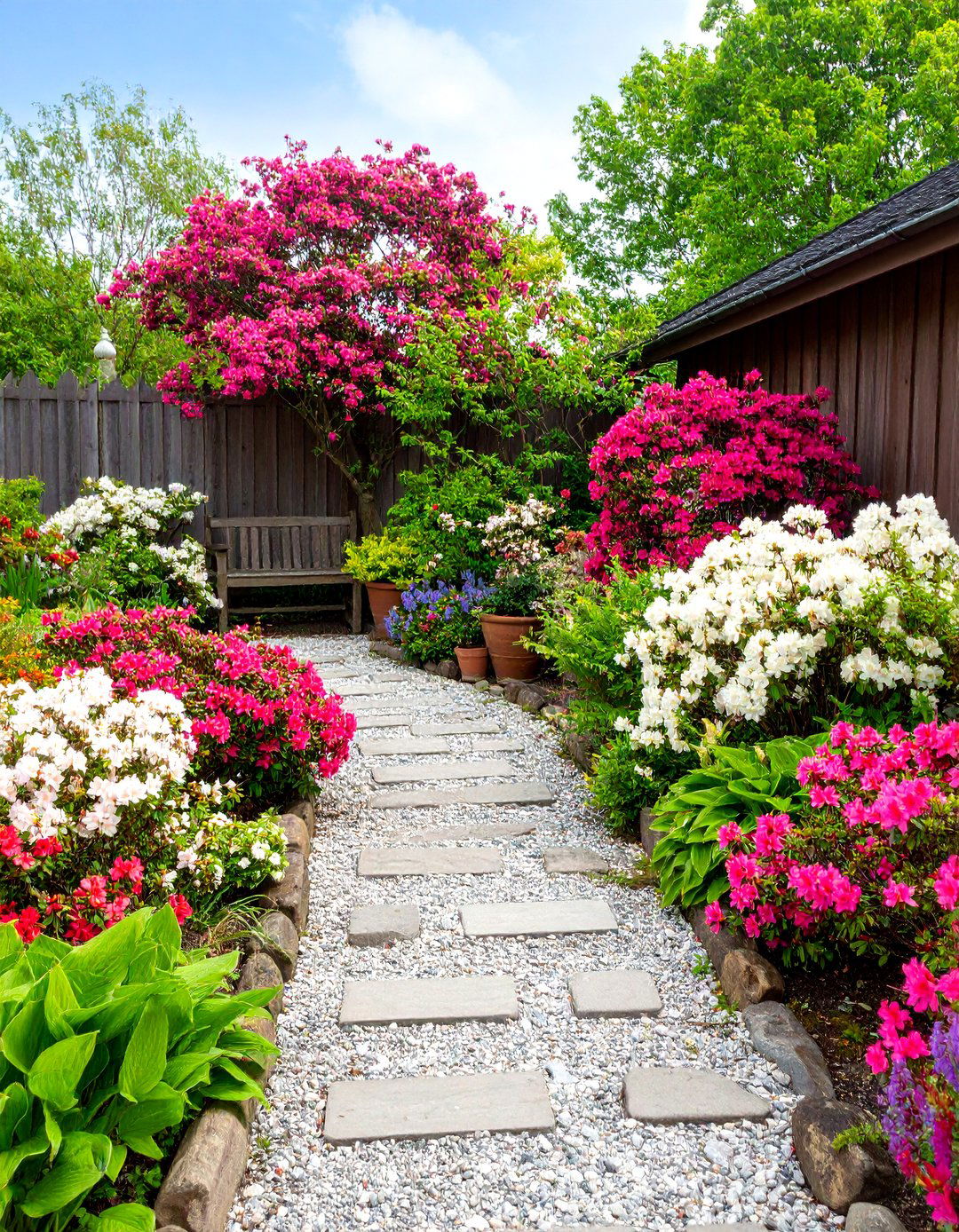 Cottage Style Azalea Garden with Mixed Perennials - 25 Azalea Garden Ideas