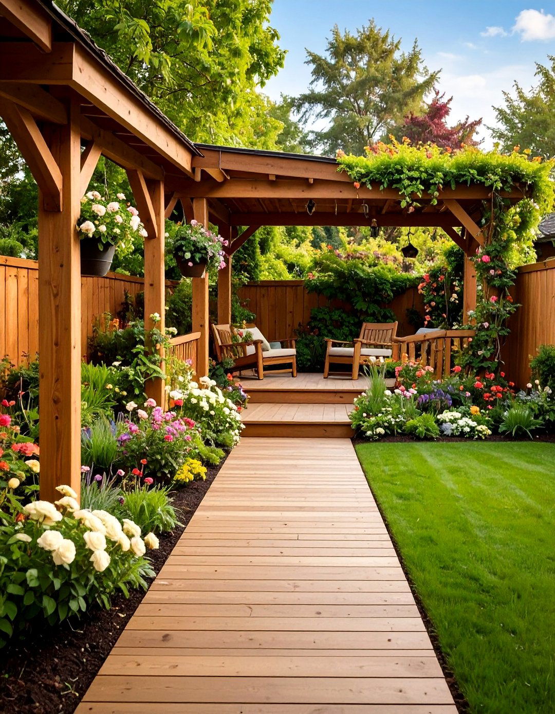 Cottage Style Cedar Walkway - 25 Covered Walkway Ideas
