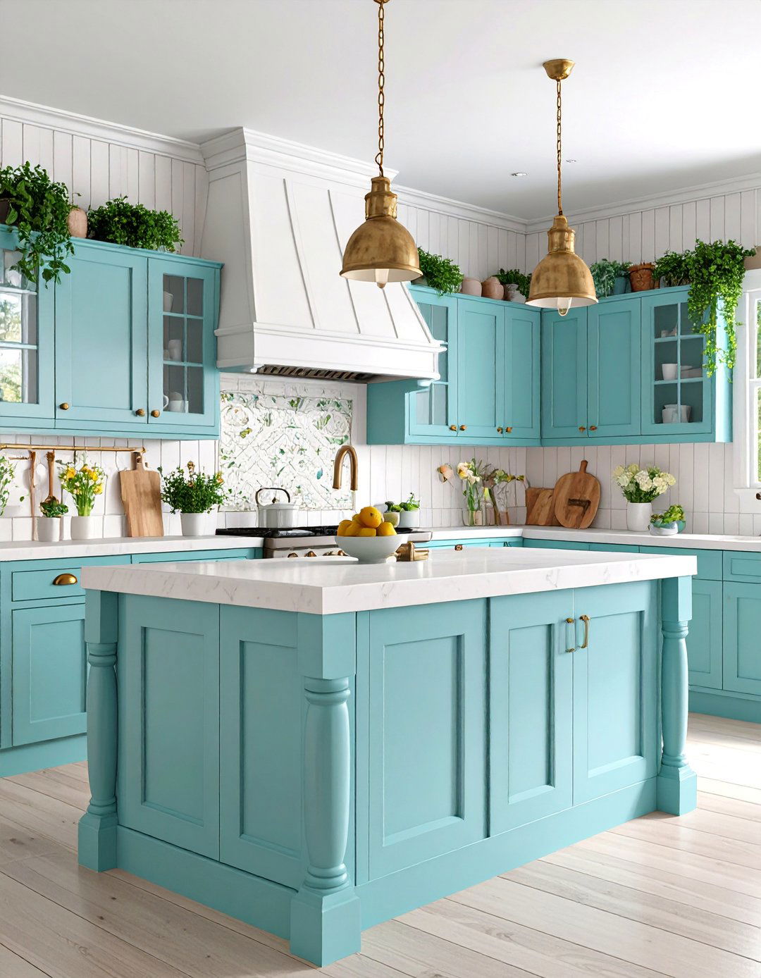 Cottage Style White Kitchen with Beadboard - 25 White Kitchen Ideas