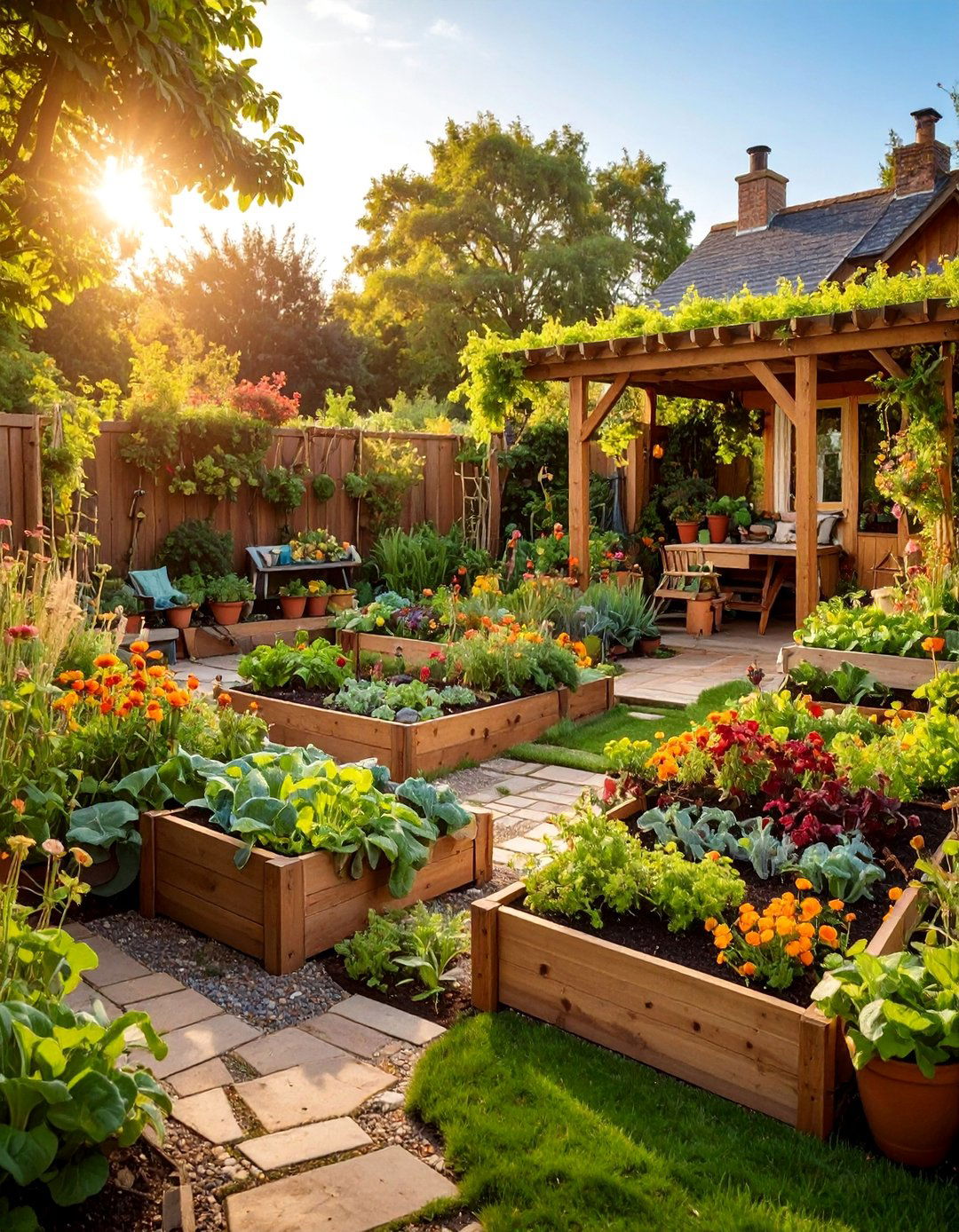 Cottage Vegetable Garden Abundance - 25 Garden Decor Ideas