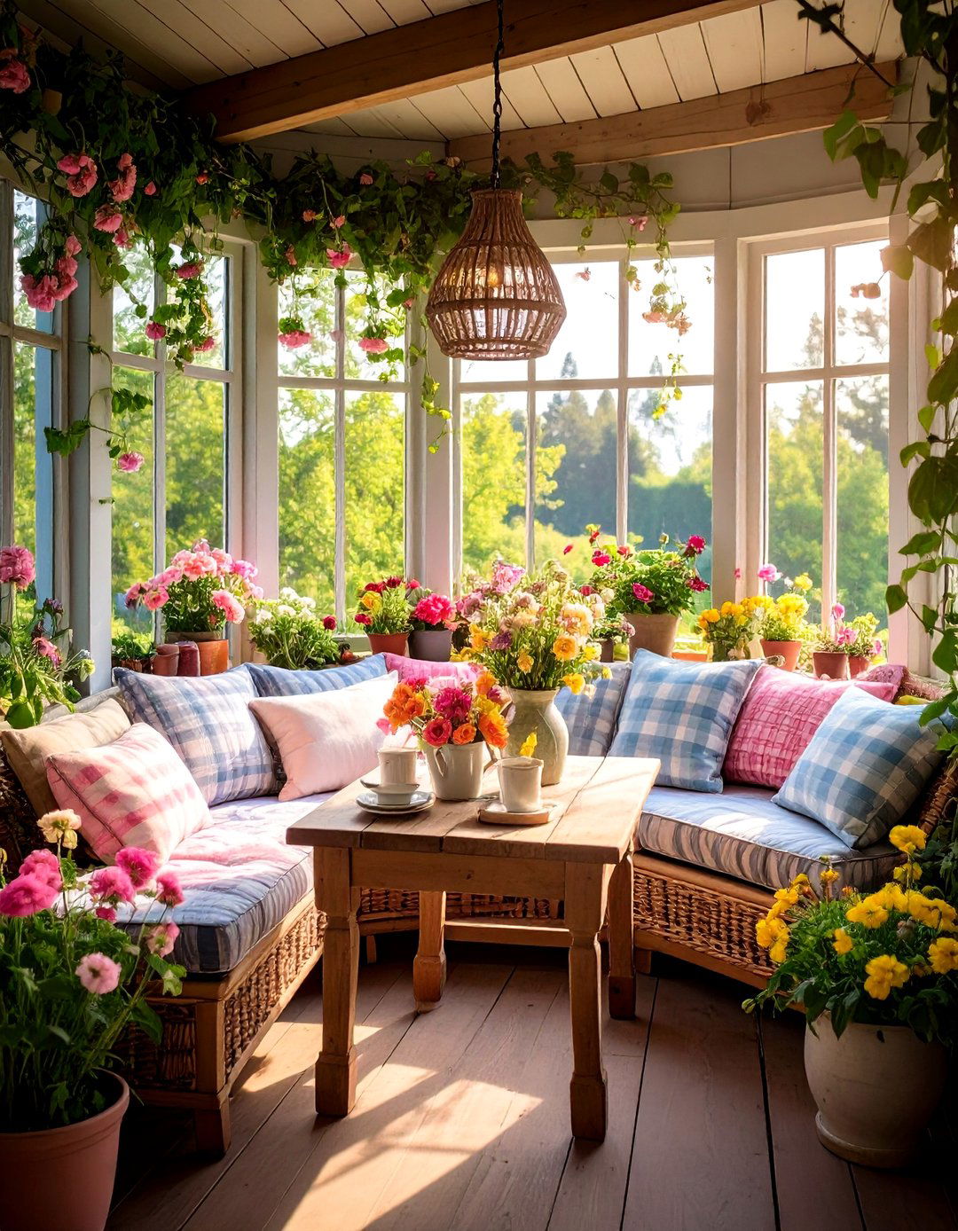 Cottagecore Plant Room Breakfast Nook - 25 Plant Room Ideas