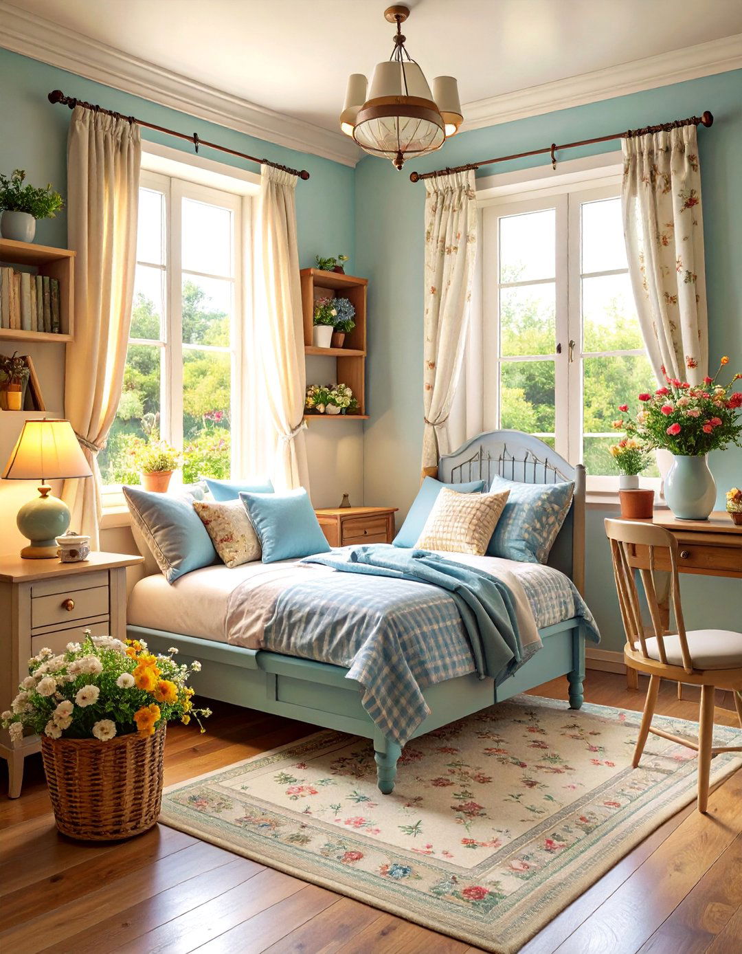 Cottagecore Reading Haven with Vintage Charm - 25 Girl Room Ideas for 10-year-olds