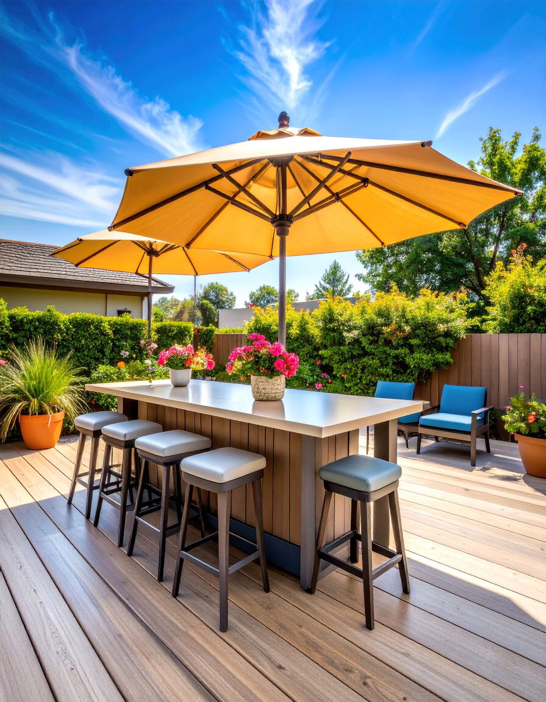 Counter Height Pub Table Ensemble - 25 Deck Furniture Ideas