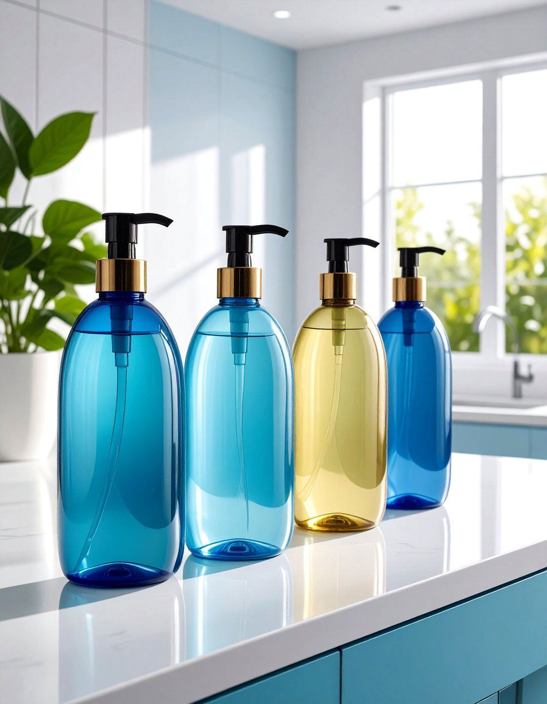Countertop Dispenser Pump Bottles - 25 Laundry Detergent Storage Ideas