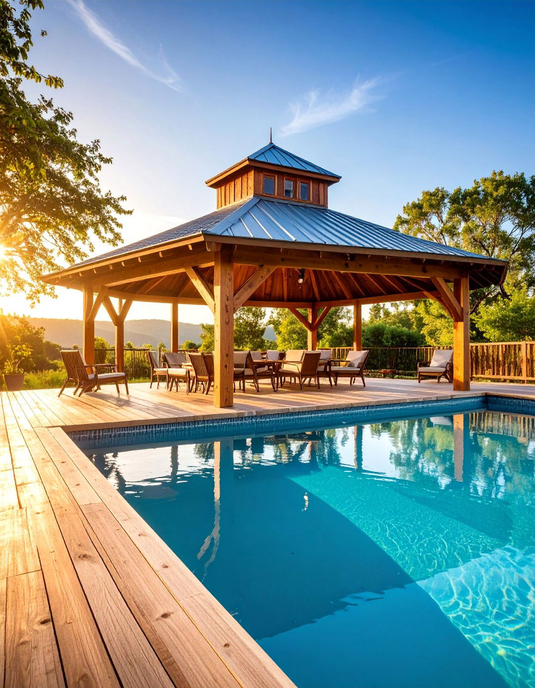 Country Barn Style Pool Gazebo - 25 Pool Gazebo Ideas