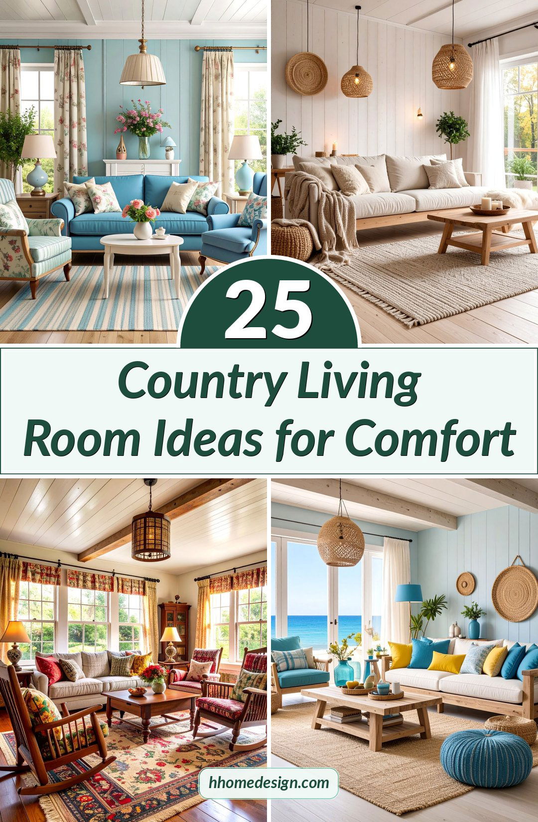 25 Country Living Room Ideas for Comfort