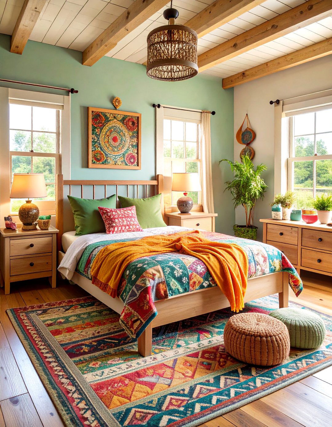 Country Twin Bedroom with Quilted Comfort - 25 Twin Bedroom Ideas