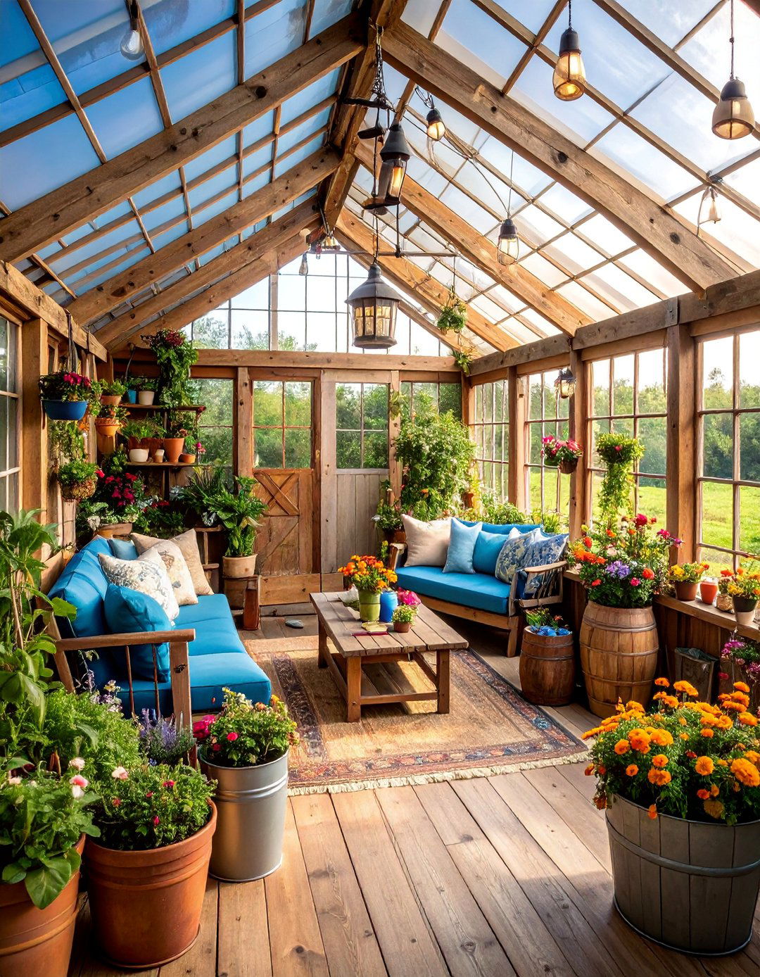 Country Western Greenhouse with Ranch Style Authenticity - 25 Greenhouse Decor Ideas
