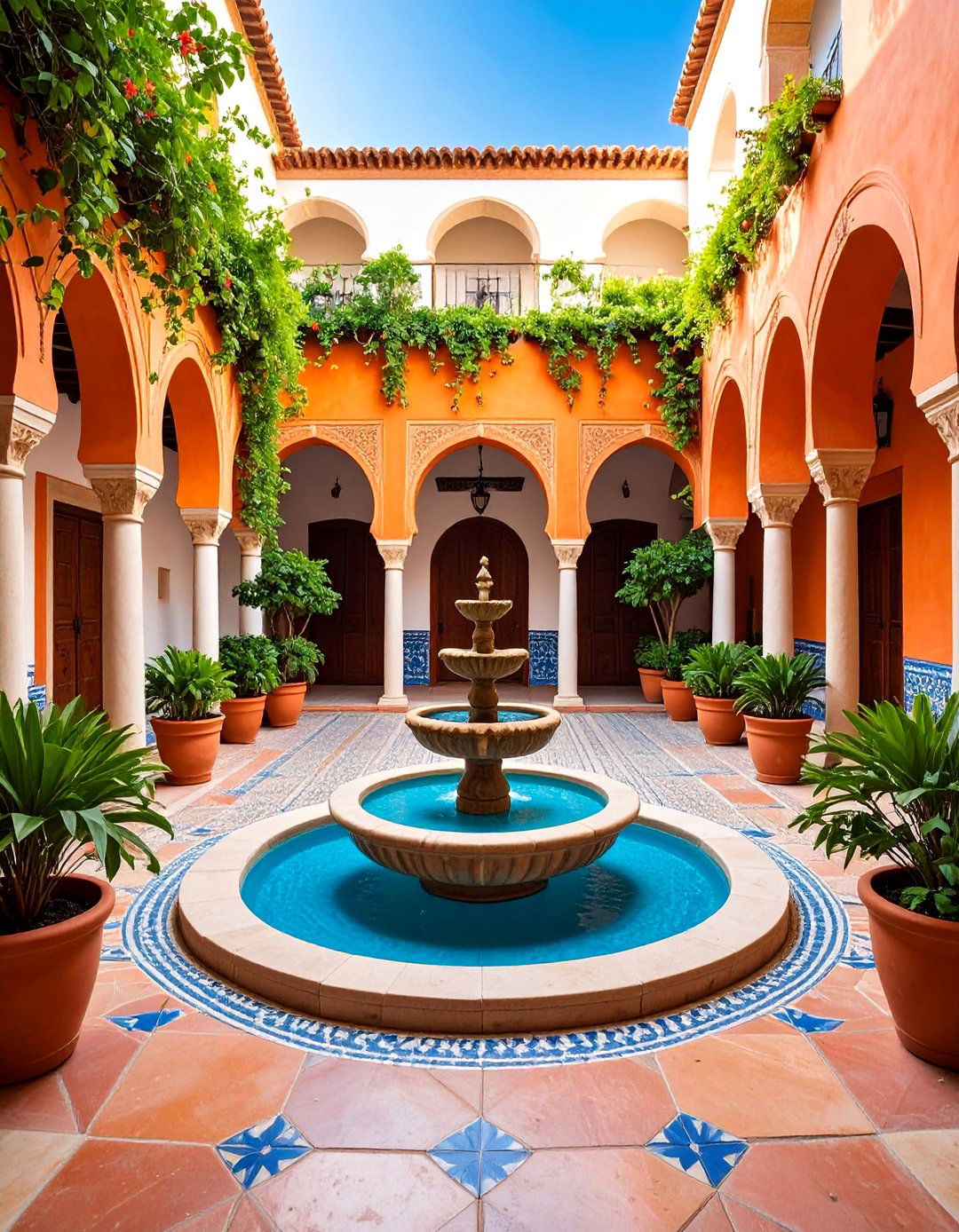 Courtyard Centered Spanish Colonial Design - 25 Spanish Mediterranean House Ideas