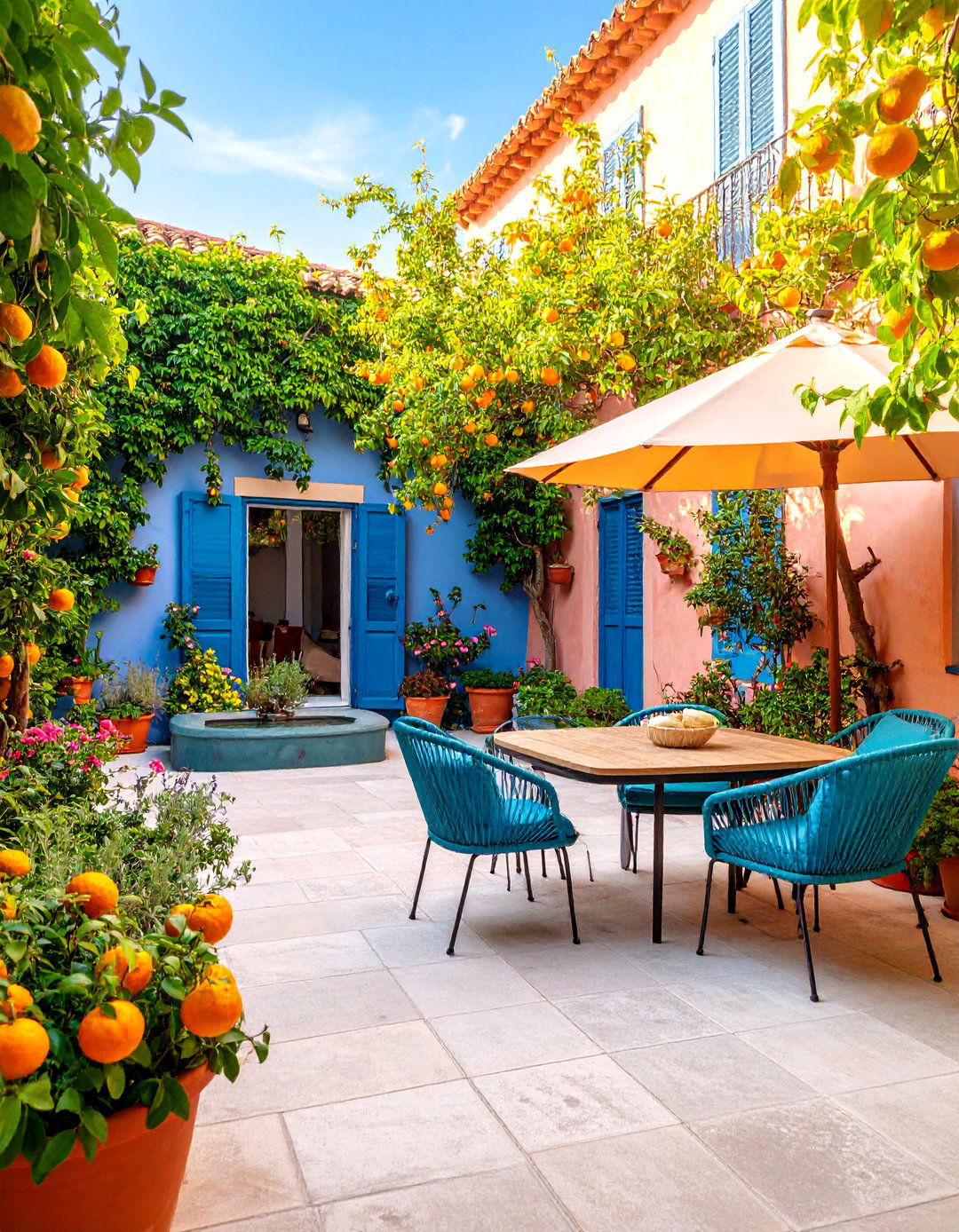 Courtyard Garden with Enclosed Privacy and Intimate Scale - 25 Italian Garden Design Ideas