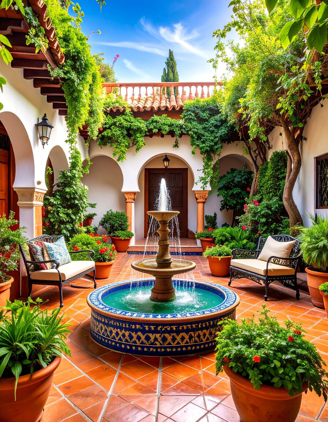 Courtyard Patio Living Extension - 25 spanish interior design ideas