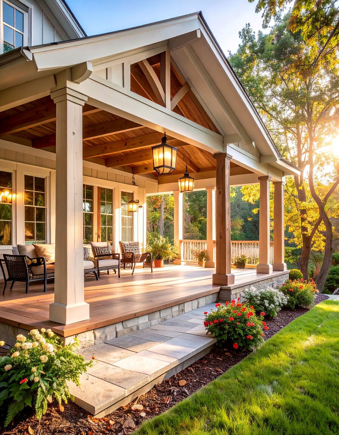 Covered Entry Porch Design - 25 Modern Farmhouse Exterior