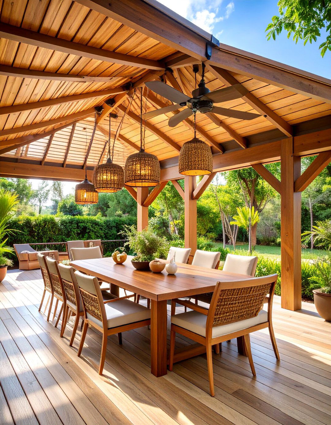 Covered Patio Dining Space - 25 Outdoor Living Space Ideas