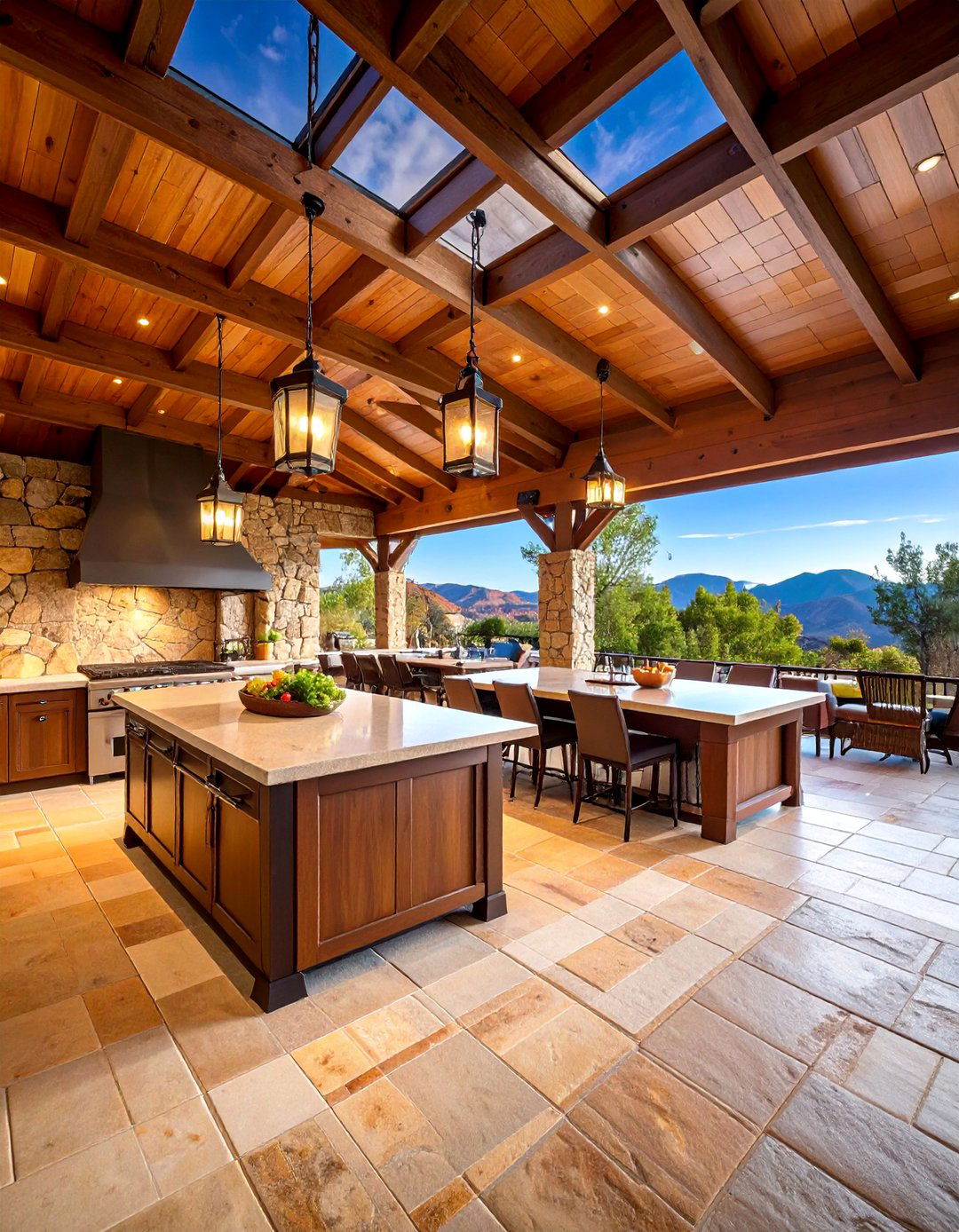 Covered Pavilion Entertainment Hub - 25 Rustic Outdoor Kitchen Ideas