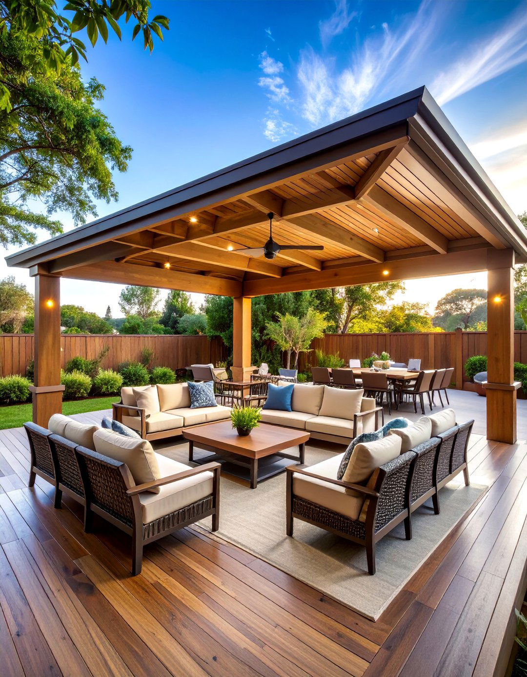 Covered Pavilion Entertainment Patio - 25 Backyard Patio Ideas