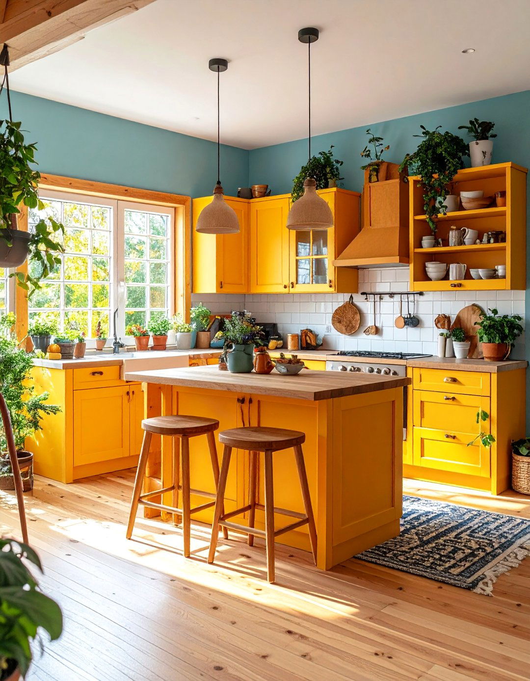 Cozy Compact Log Cabin Kitchen with Breakfast Nook - 25 Log Cabin Kitchen Design Ideas