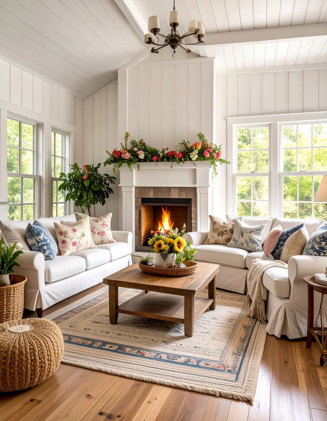 Cozy Cottage Style Cabin Living Room - 25 Cabin Living Room Ideas