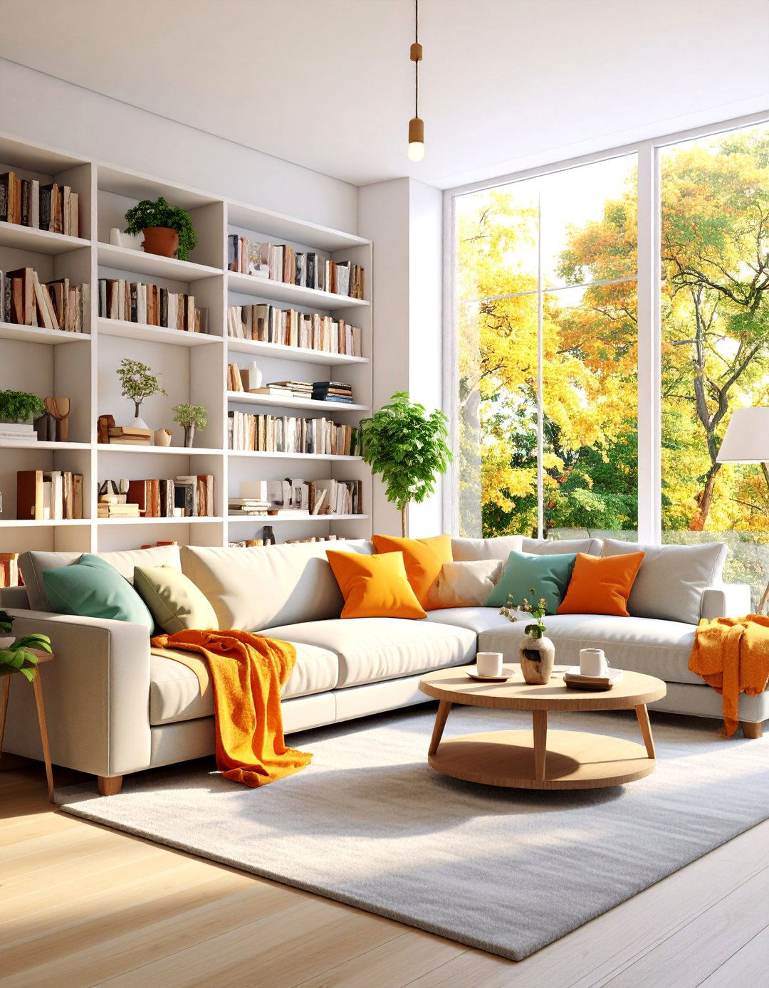 Cozy Hamptons Living Room with Reading Nook - 25 Hamptons Living Room Ideas