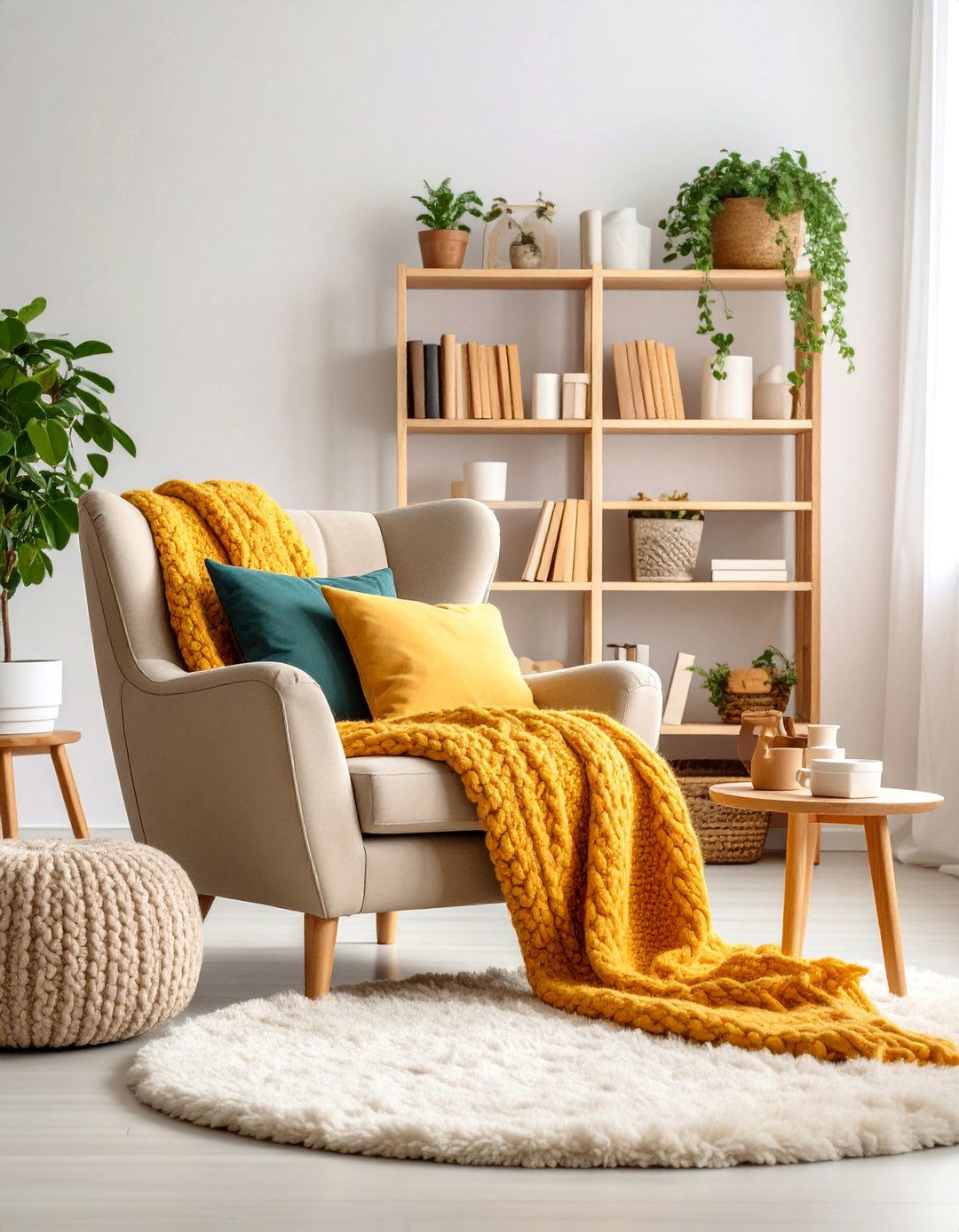 Cozy Hygge Reading Alcove - 25 Living Room Corner Ideas