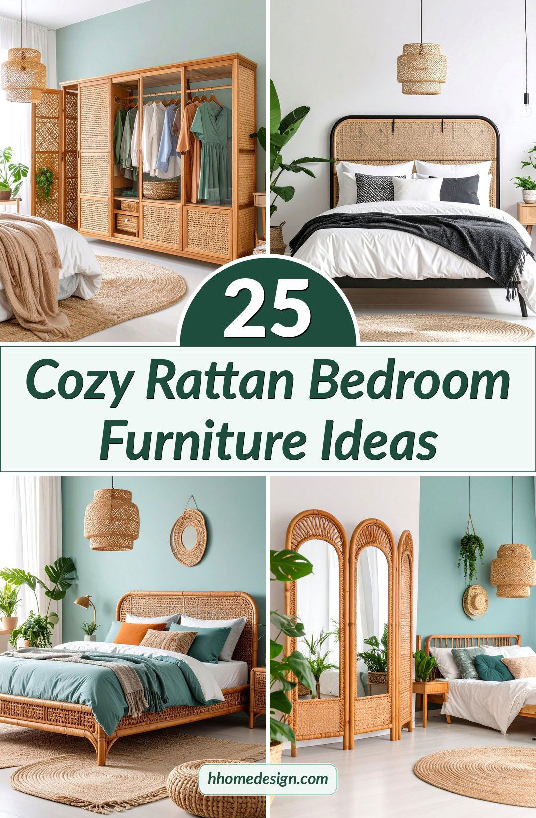 25 Cozy Rattan Bedroom Furniture Ideas