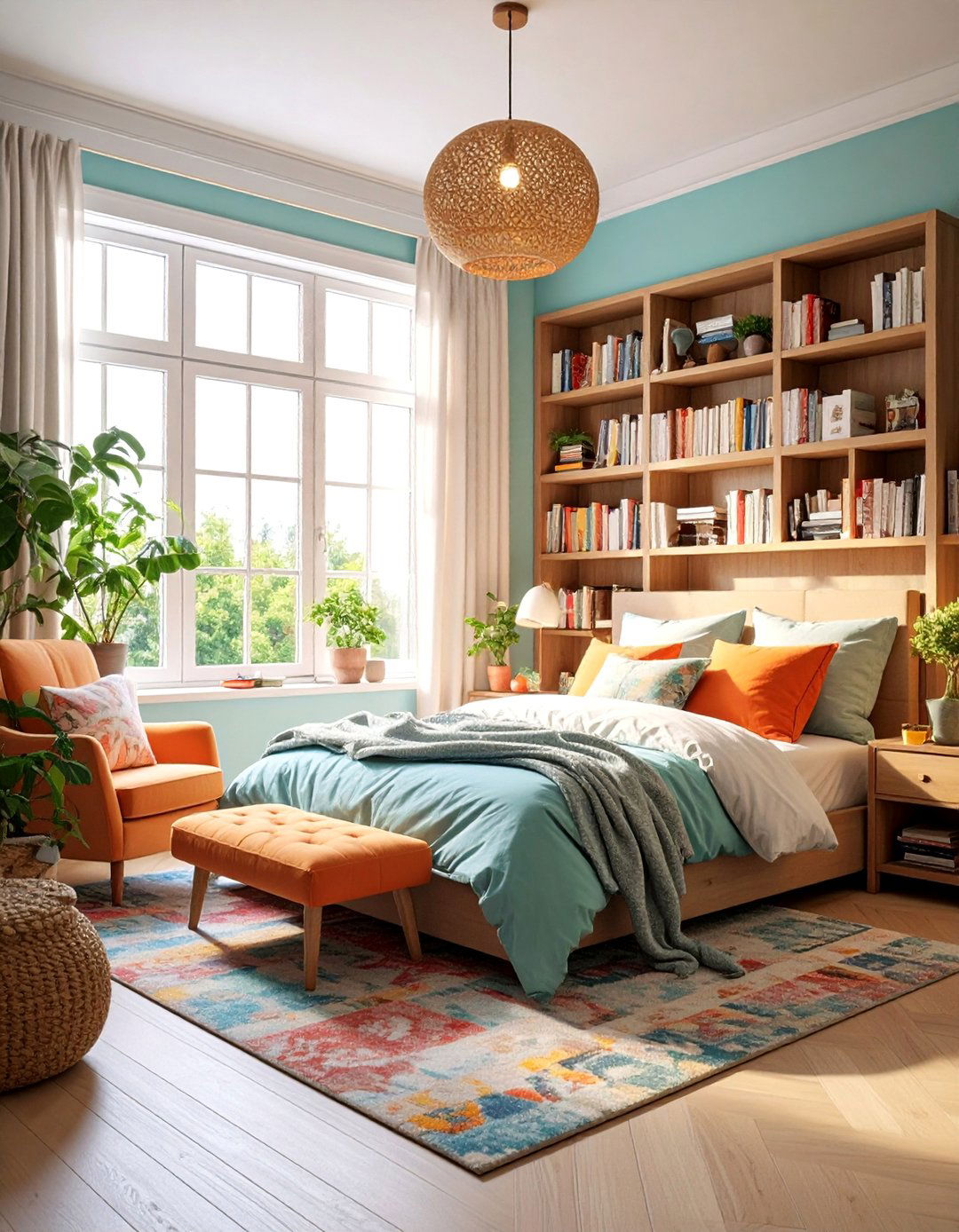 Cozy Reading Bedroom with Window Seat Nook - 25 Teen Girl Bedroom Ideas