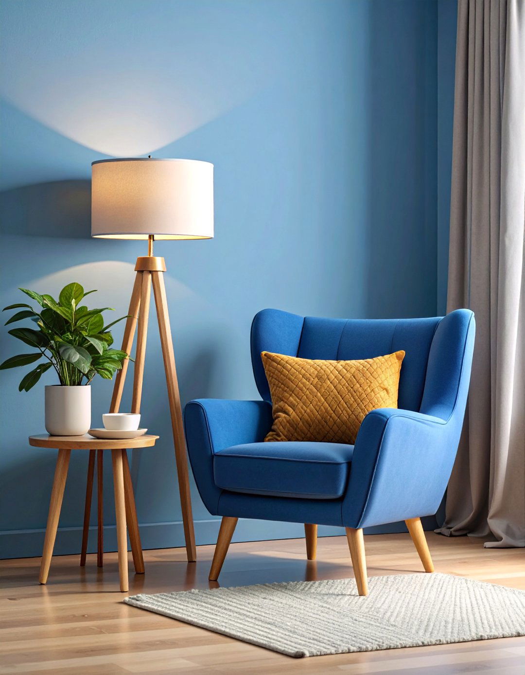 Cozy Reading Nook Living Room with Focused Task Lighting - 25 Living Room Lighting Ideas