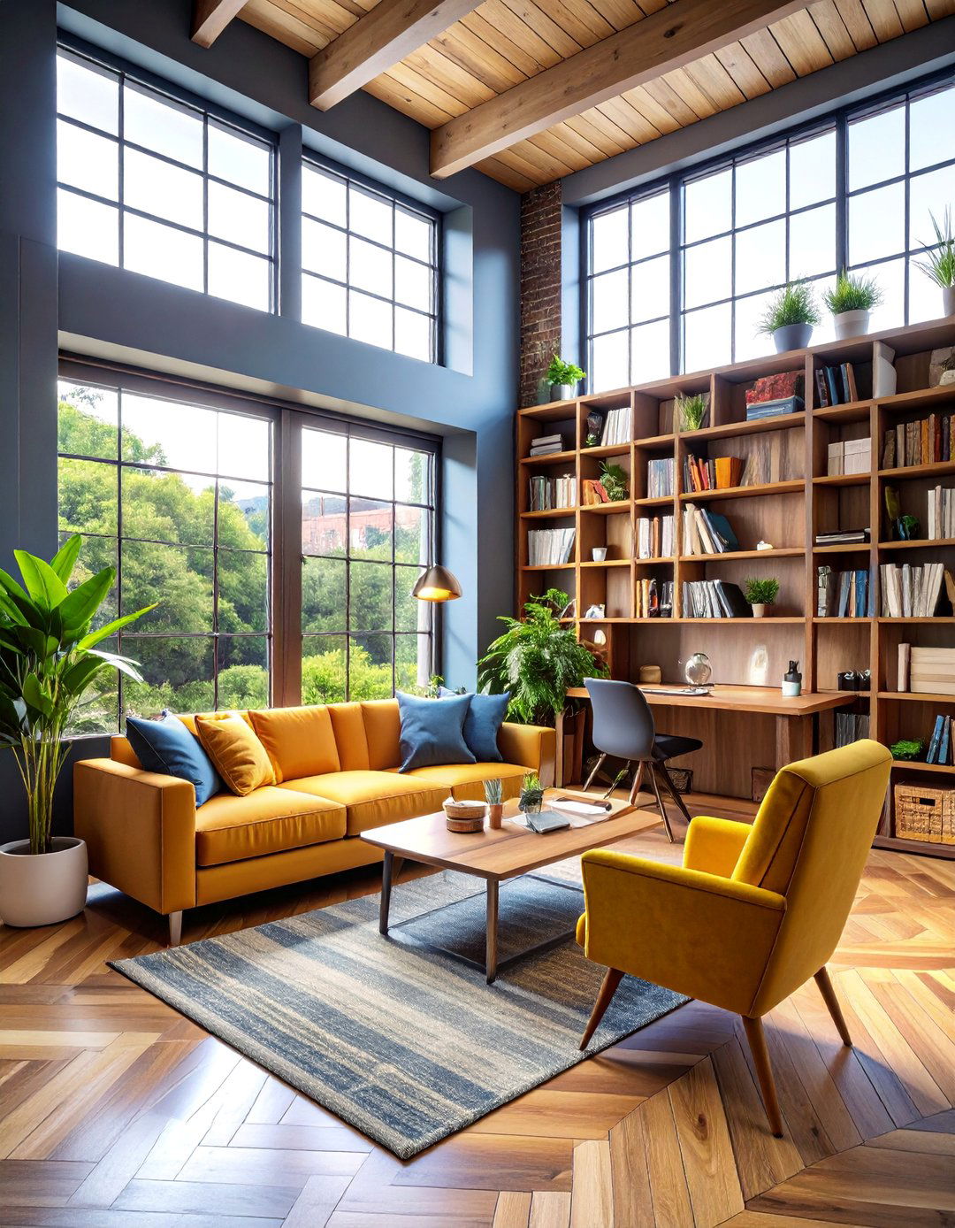 Cozy Reading Nook Loft Office with Comfortable Retreat - 25 Loft Office Ideas