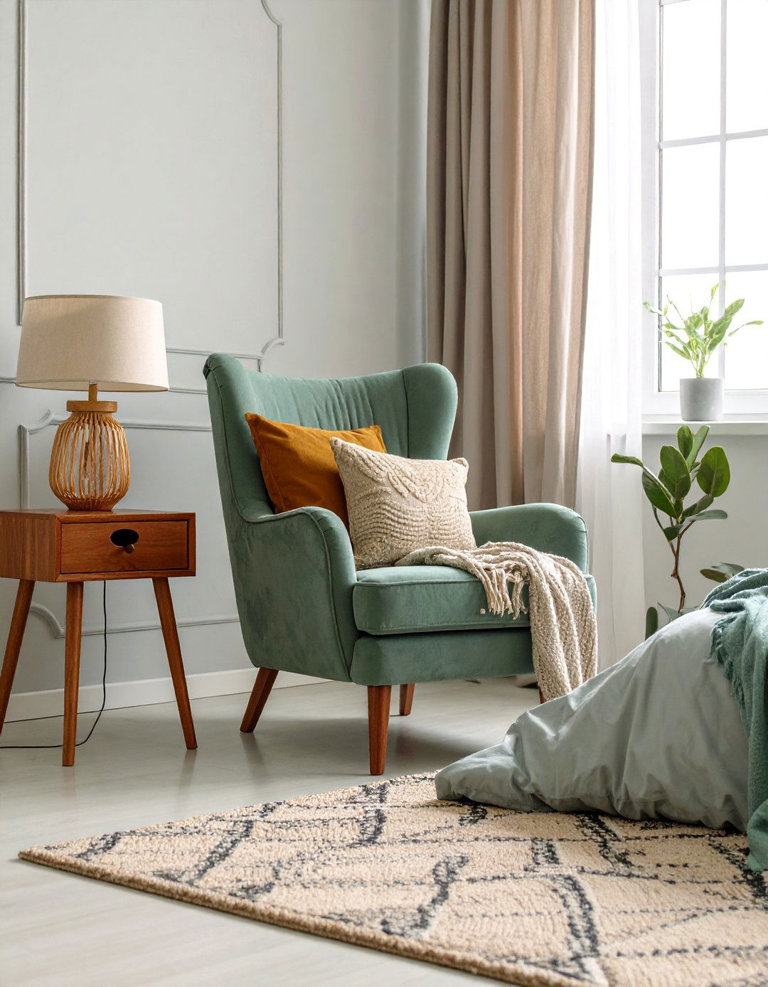 Cozy Reading Nook with Accent Chair - 25 Corner Decoration Ideas