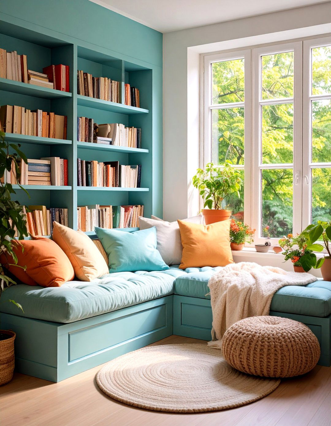 Cozy Reading Nook with Built in Seating - 25 Rustic Decor Ideas