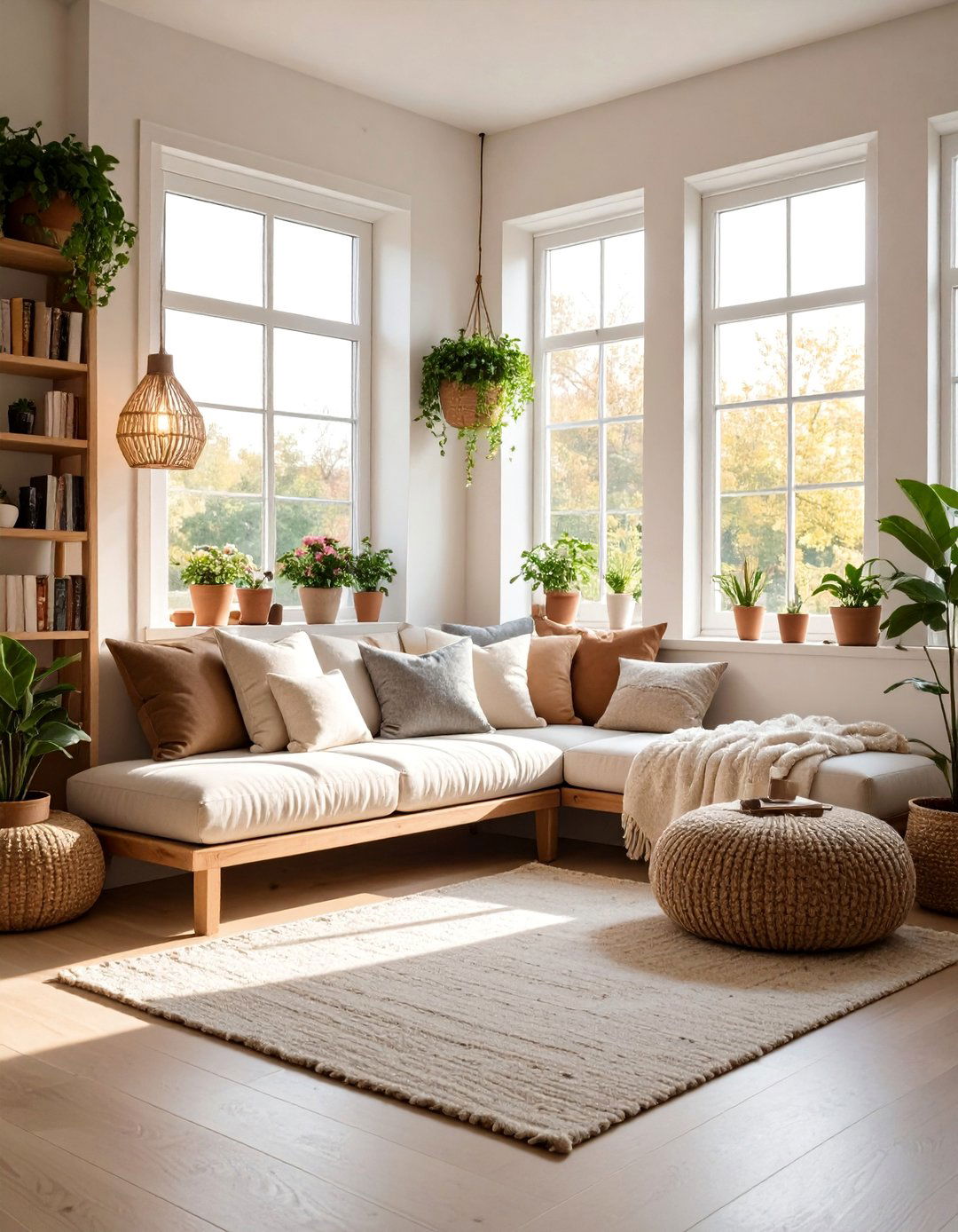 Cozy Reading Nook with Natural Textures - 25 Boho-scandinavian Design and Decor Ideas
