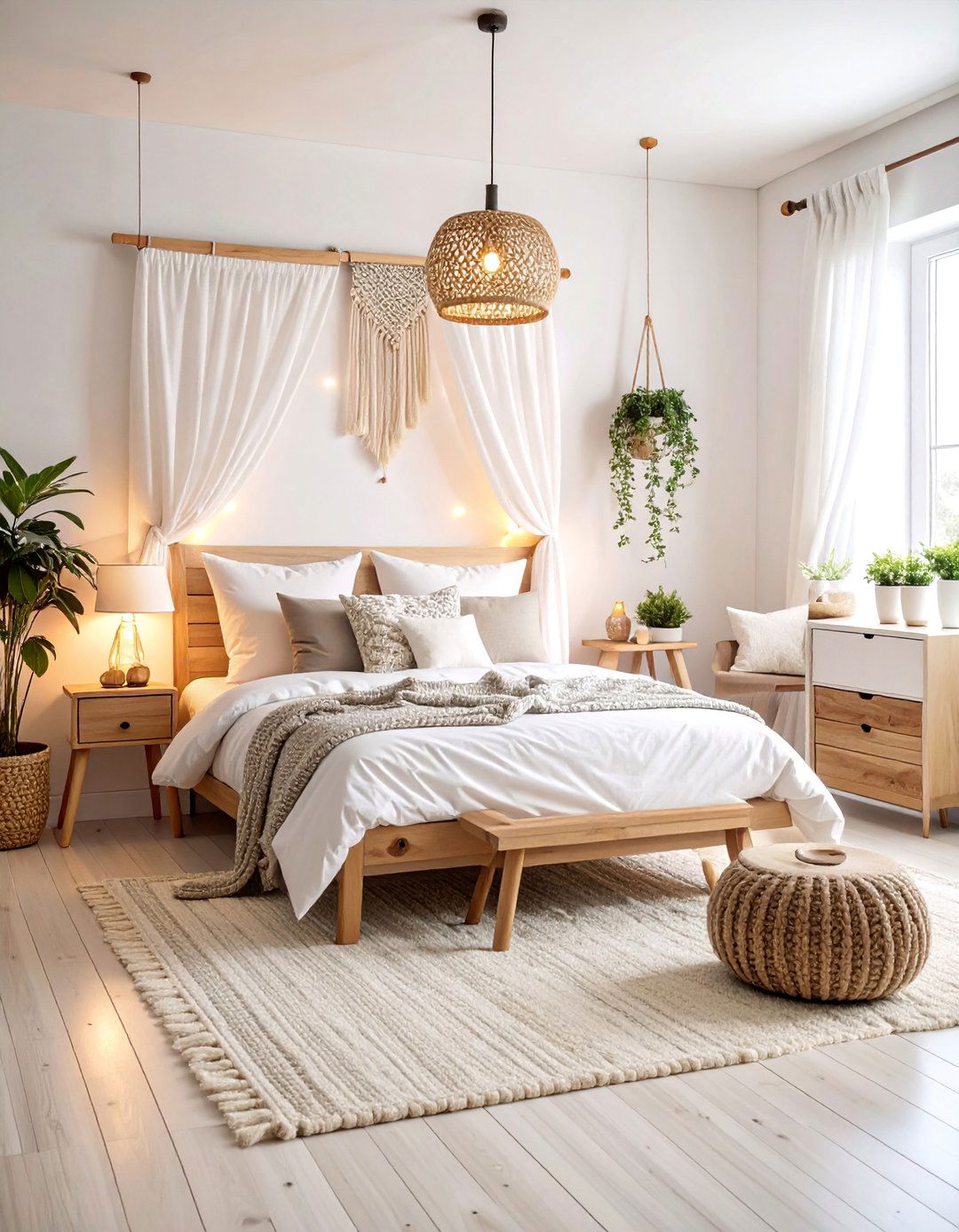 Cozy White Bedroom with Hygge Inspired Elements - 25 Small White Bedroom Ideas