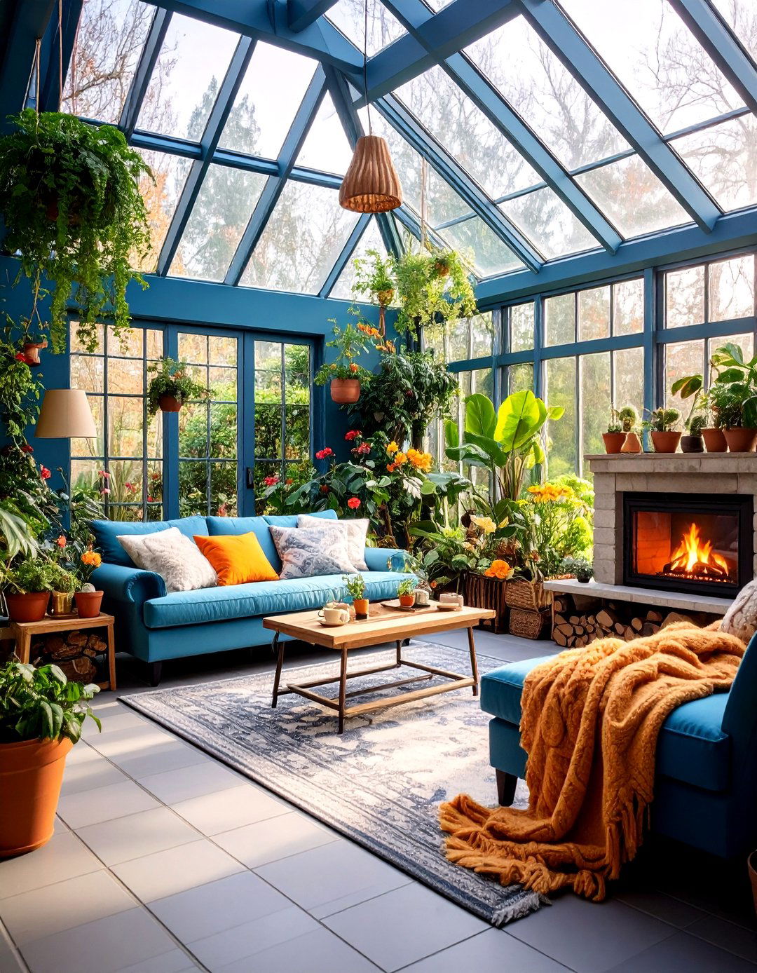 Cozy Winter Garden Room - 25 Greenhouse Room Ideas