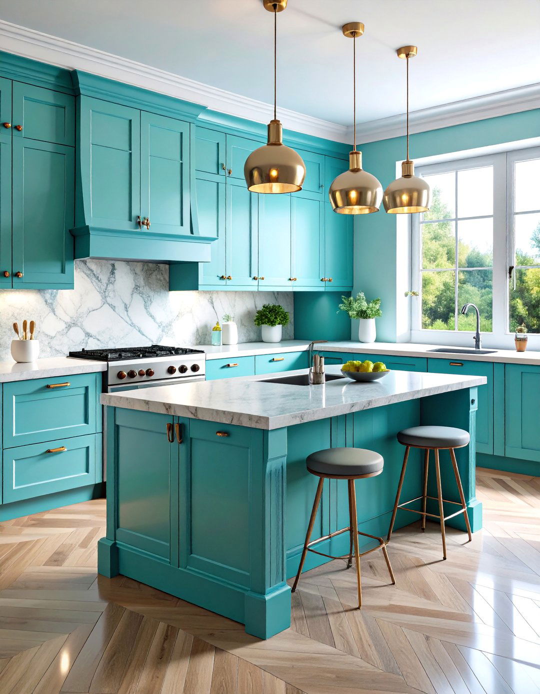 Cracked Ice Laminate Luxury Kitchen - 25 Retro Kitchen Ideas
