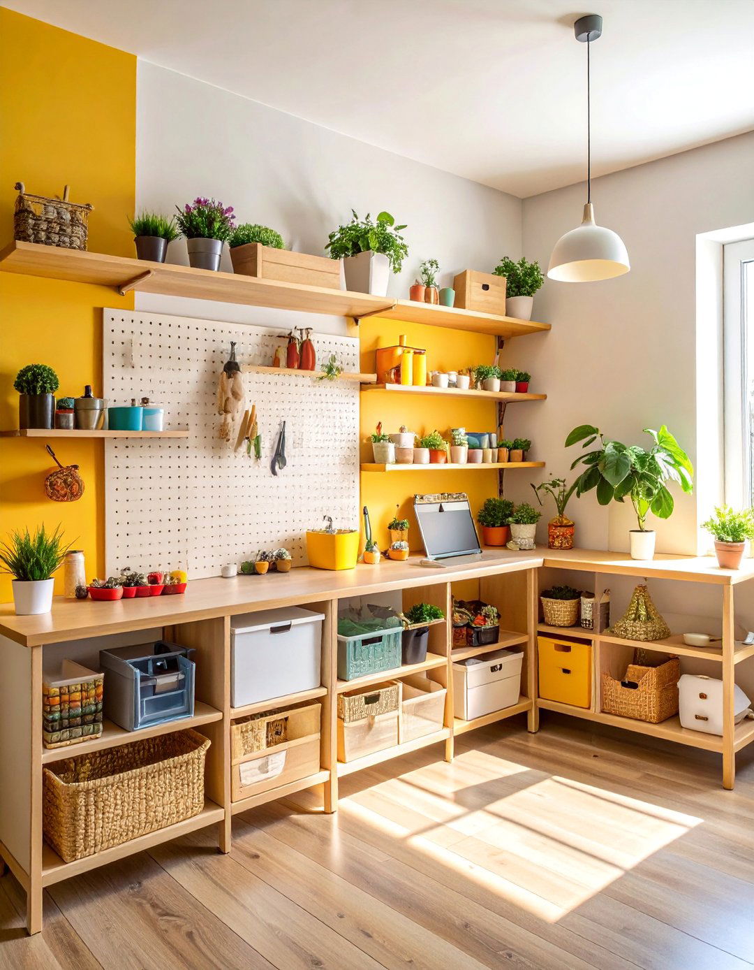 Craft Room Organization with Supply Storage - 25 Alcove Ideas