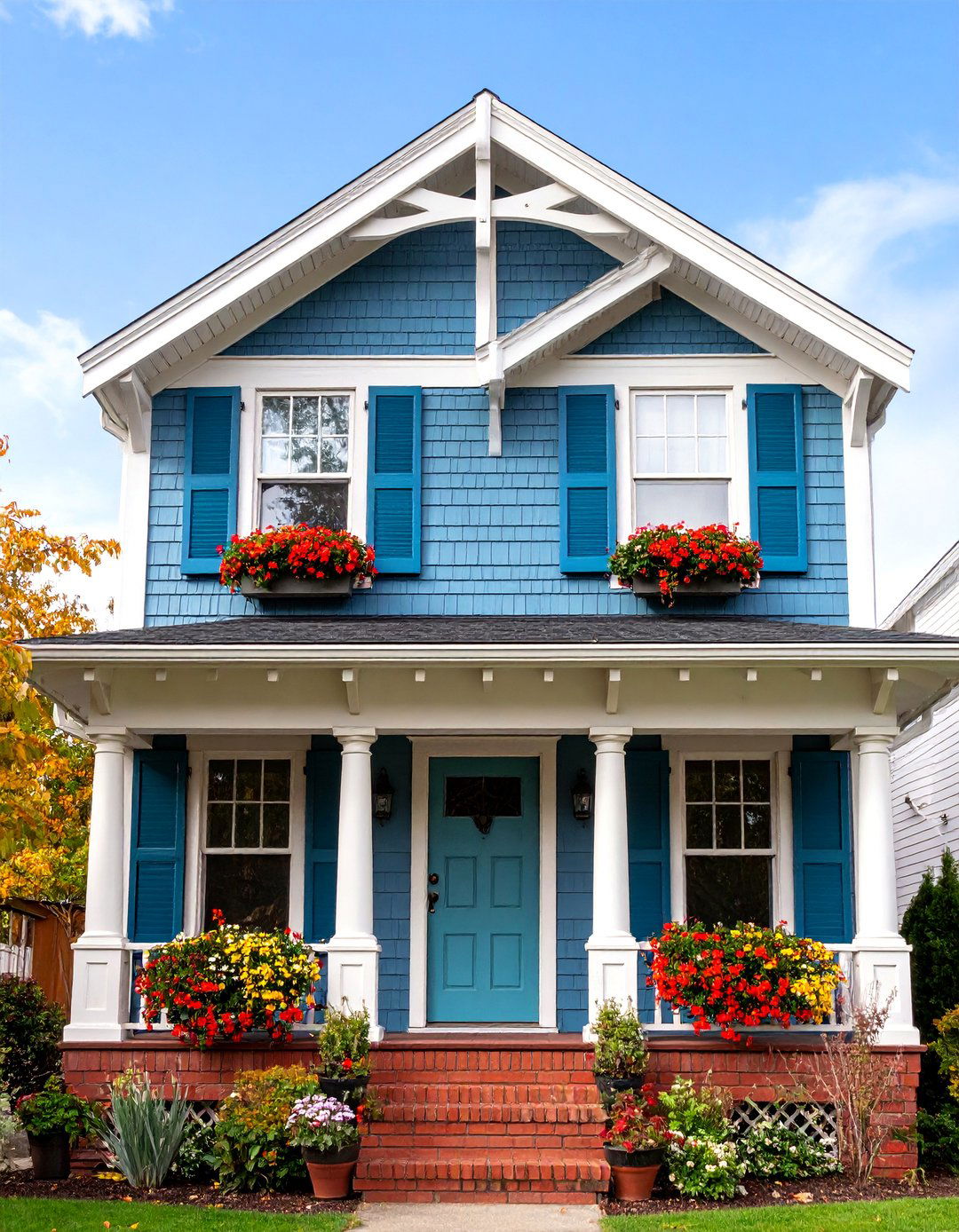 Craftsman Bungalow Dormer with Tapered Columns - 25 Dormer Balcony Ideas