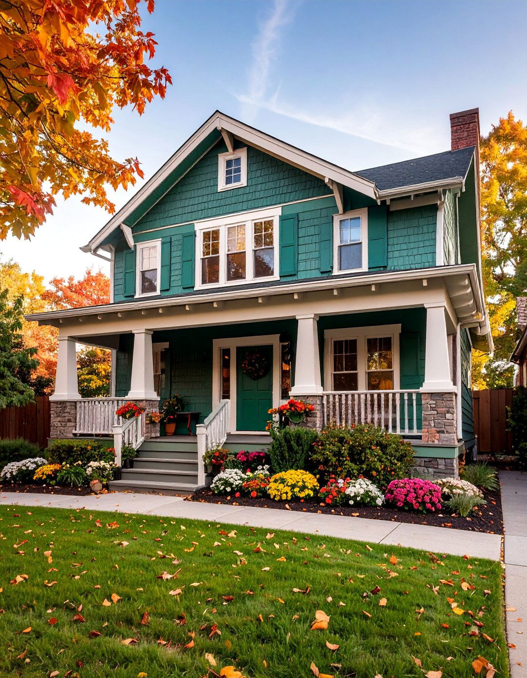 Craftsman Bungalow Green Brick Foundation - 25 Green Brick Exterior Home Ideas