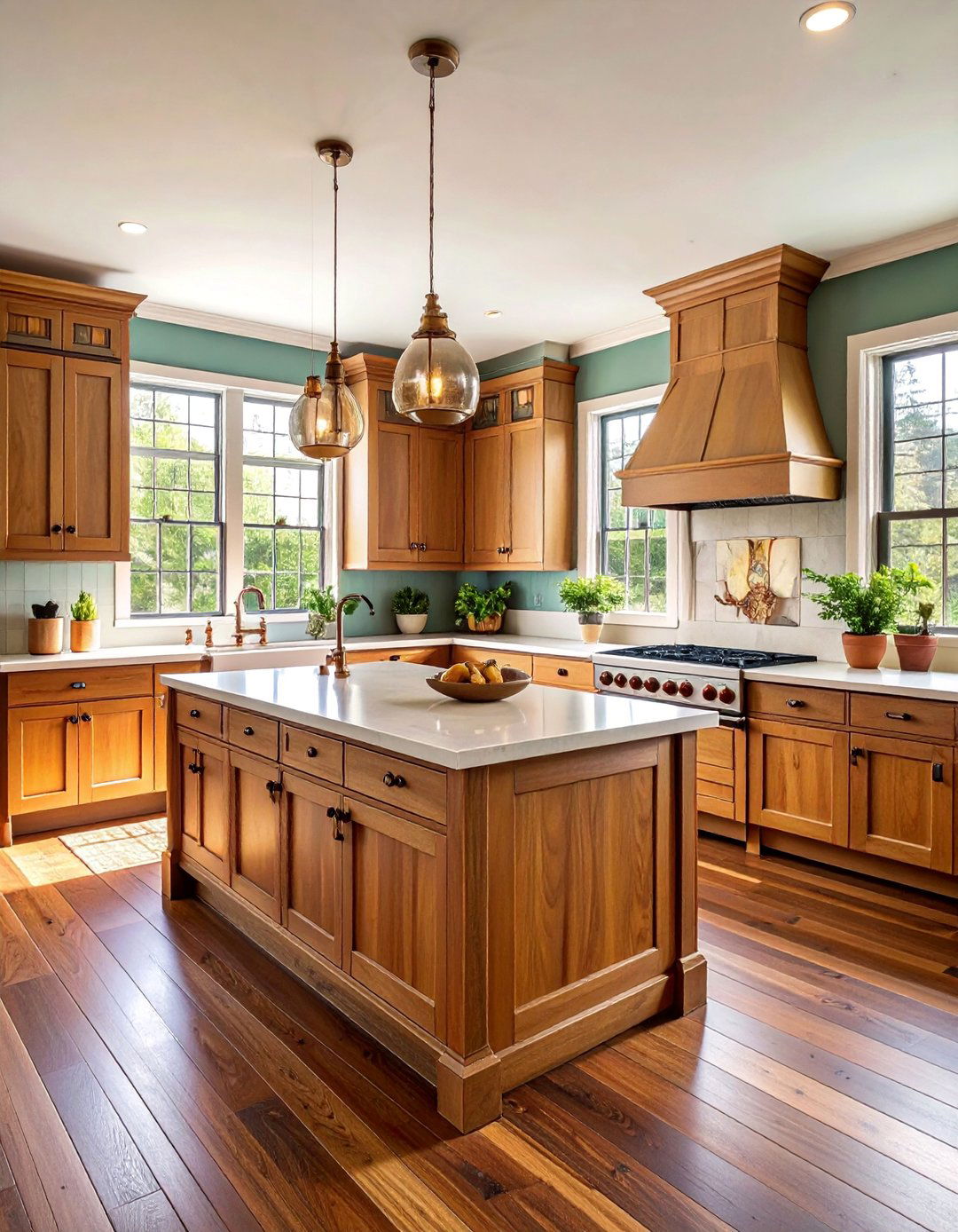 Craftsman Bungalow with Black Oak Floors - 25 Black Floor Kitchen Ideas