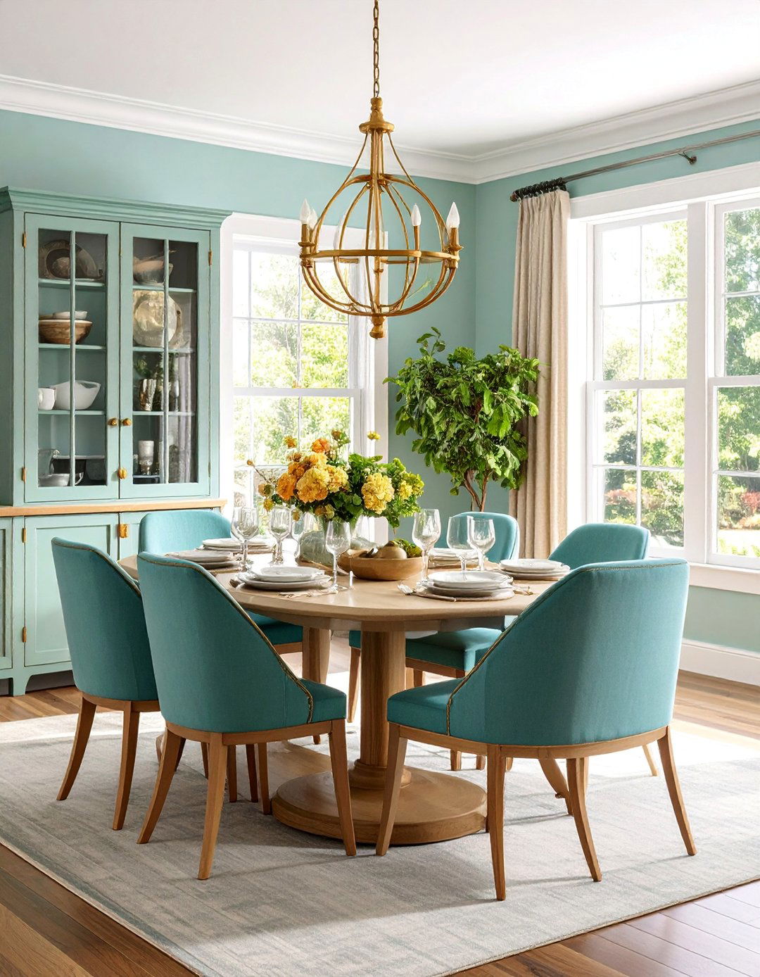 Craftsman Dining Room with Built In Buffet and Display Cabinets - 25 Craftsman Dining Room Ideas