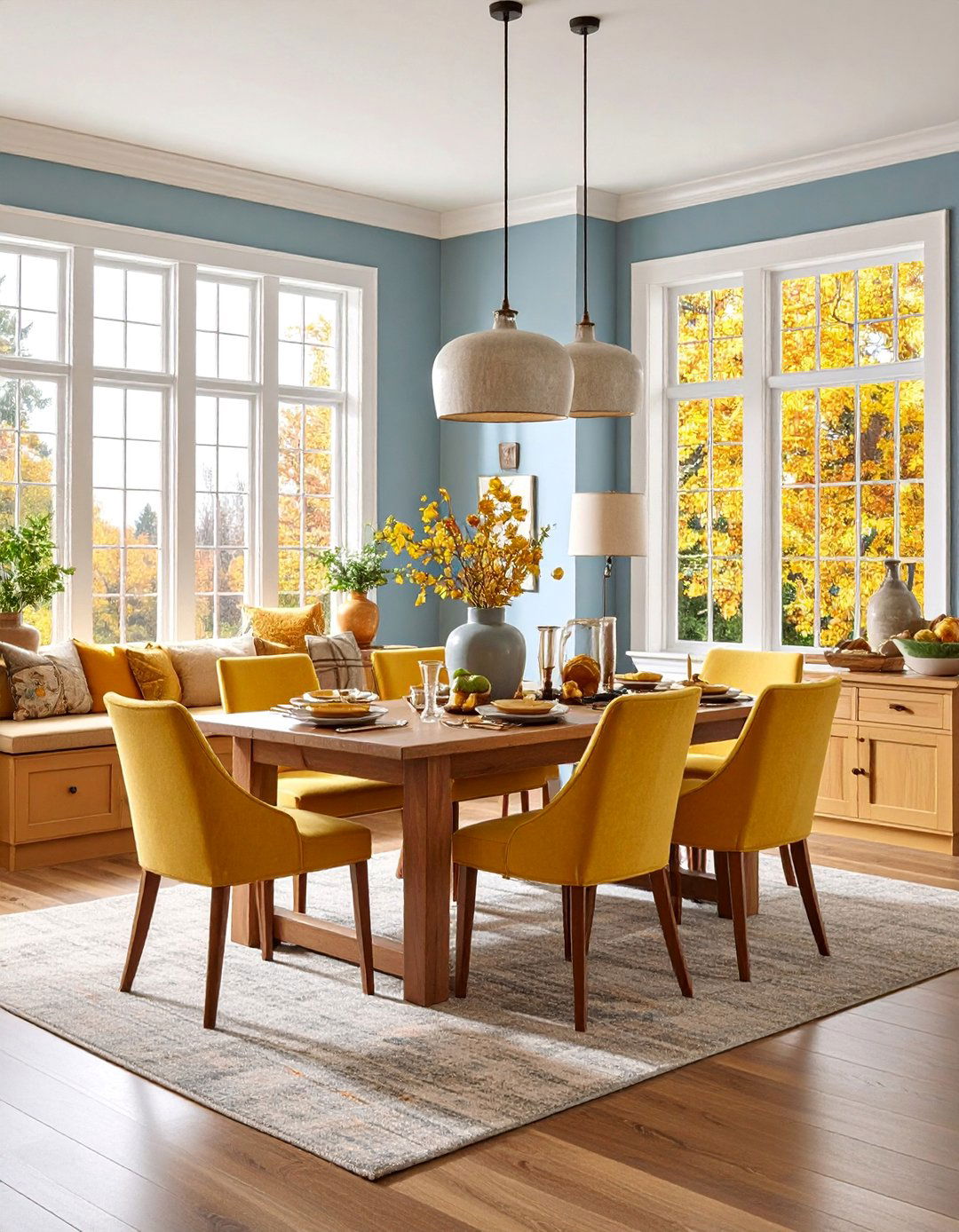 Craftsman Dining Room with Built In Window Seats and Storage Benches - 25 Craftsman Dining Room Ideas