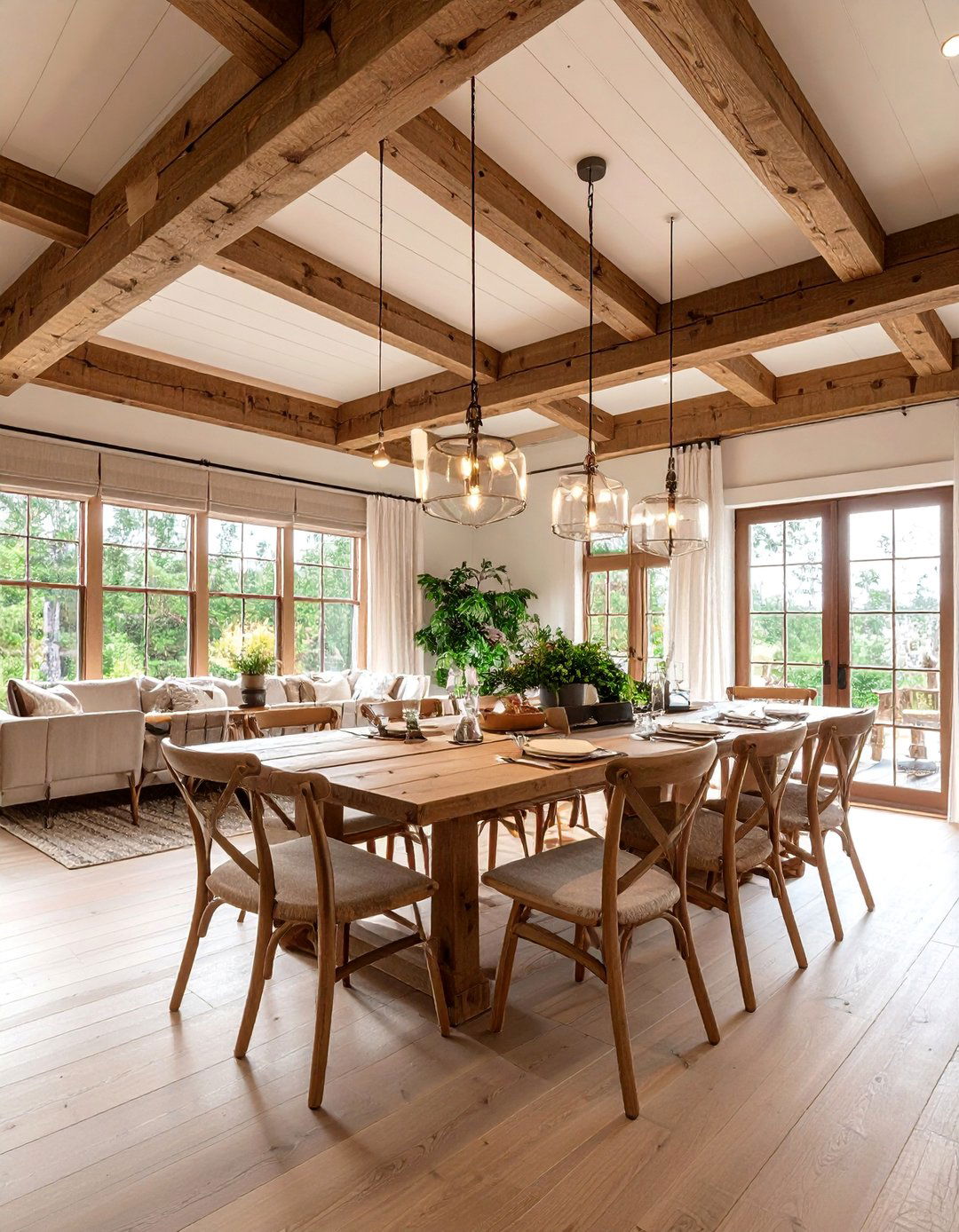 Craftsman Dining Room with Exposed Ceiling Beams and Architectural Details - 25 Craftsman Dining Room Ideas